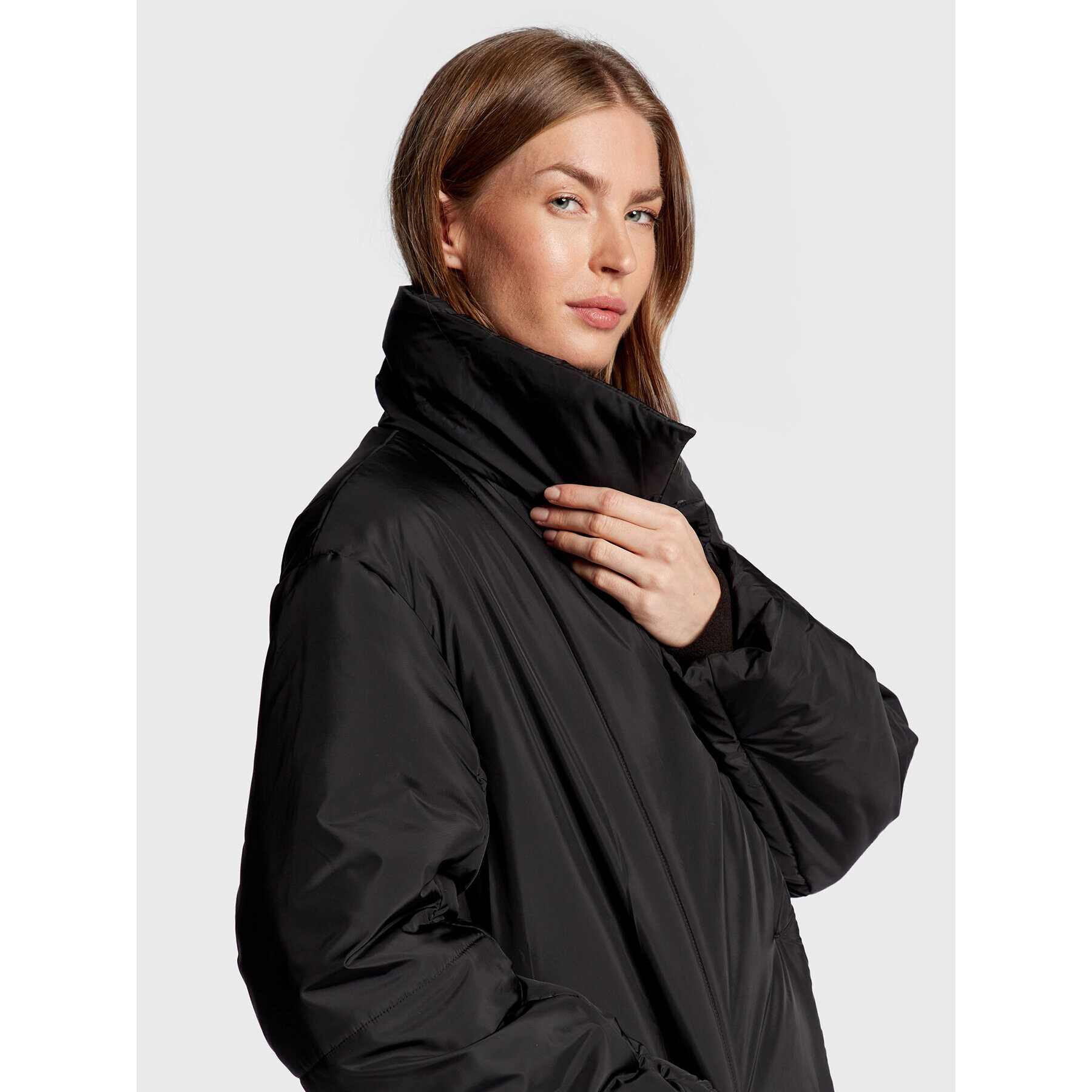 Notes Du Nord Пухено яке Emilia 12797 Черен Regular Fit - Pepit.bg
