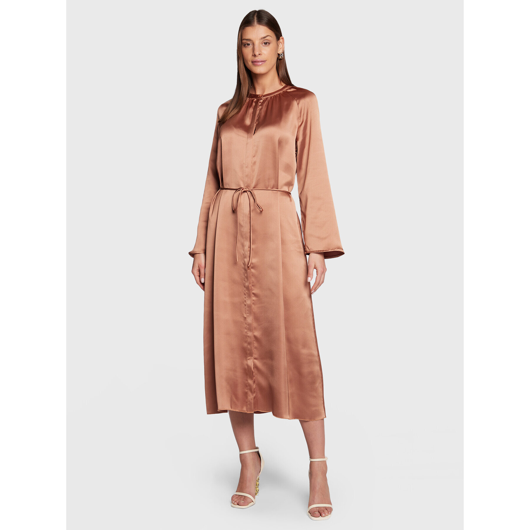 Notes Du Nord Рокля тип риза Frances 12916 Кафяв Regular Fit - Pepit.bg