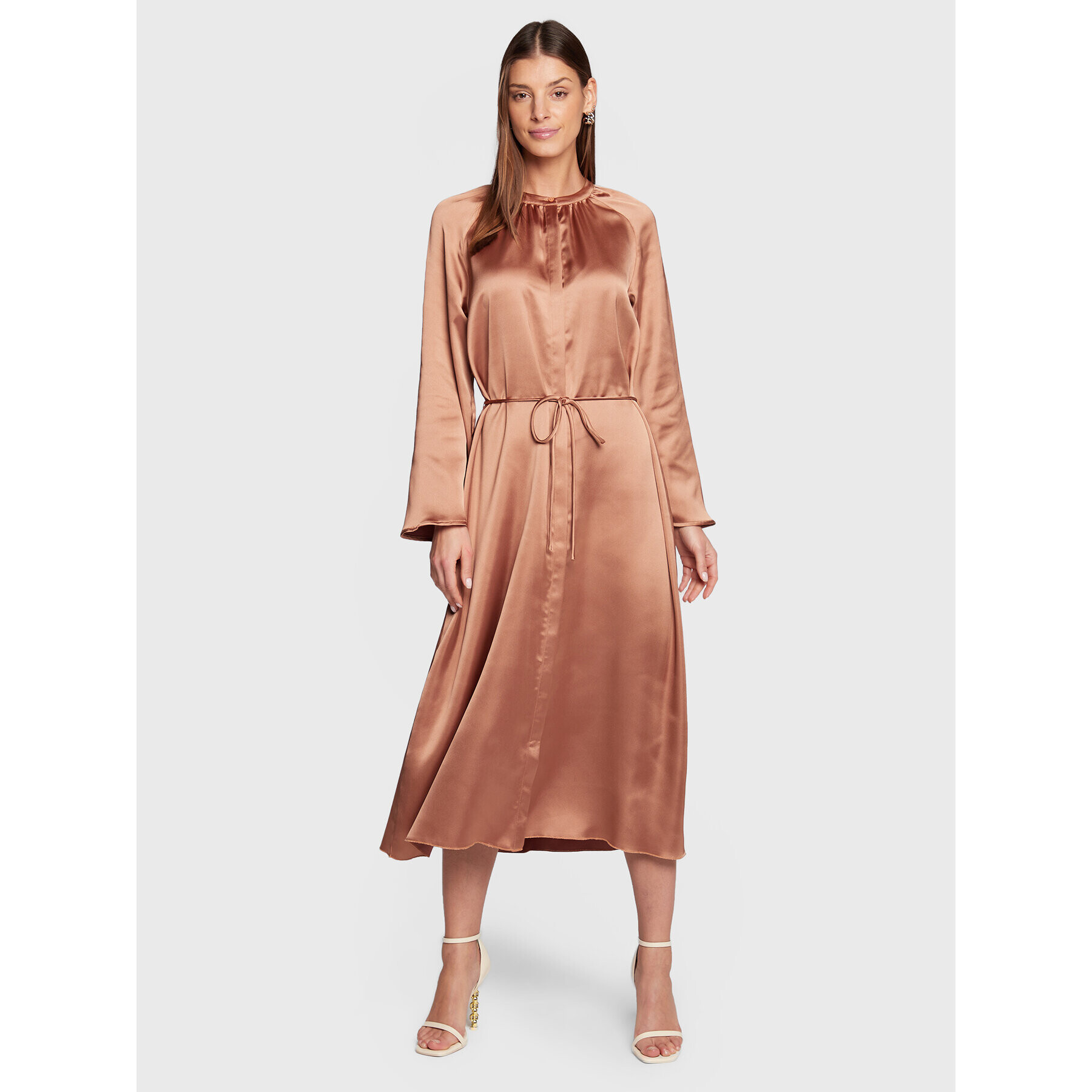 Notes Du Nord Рокля тип риза Frances 12916 Кафяв Regular Fit - Pepit.bg