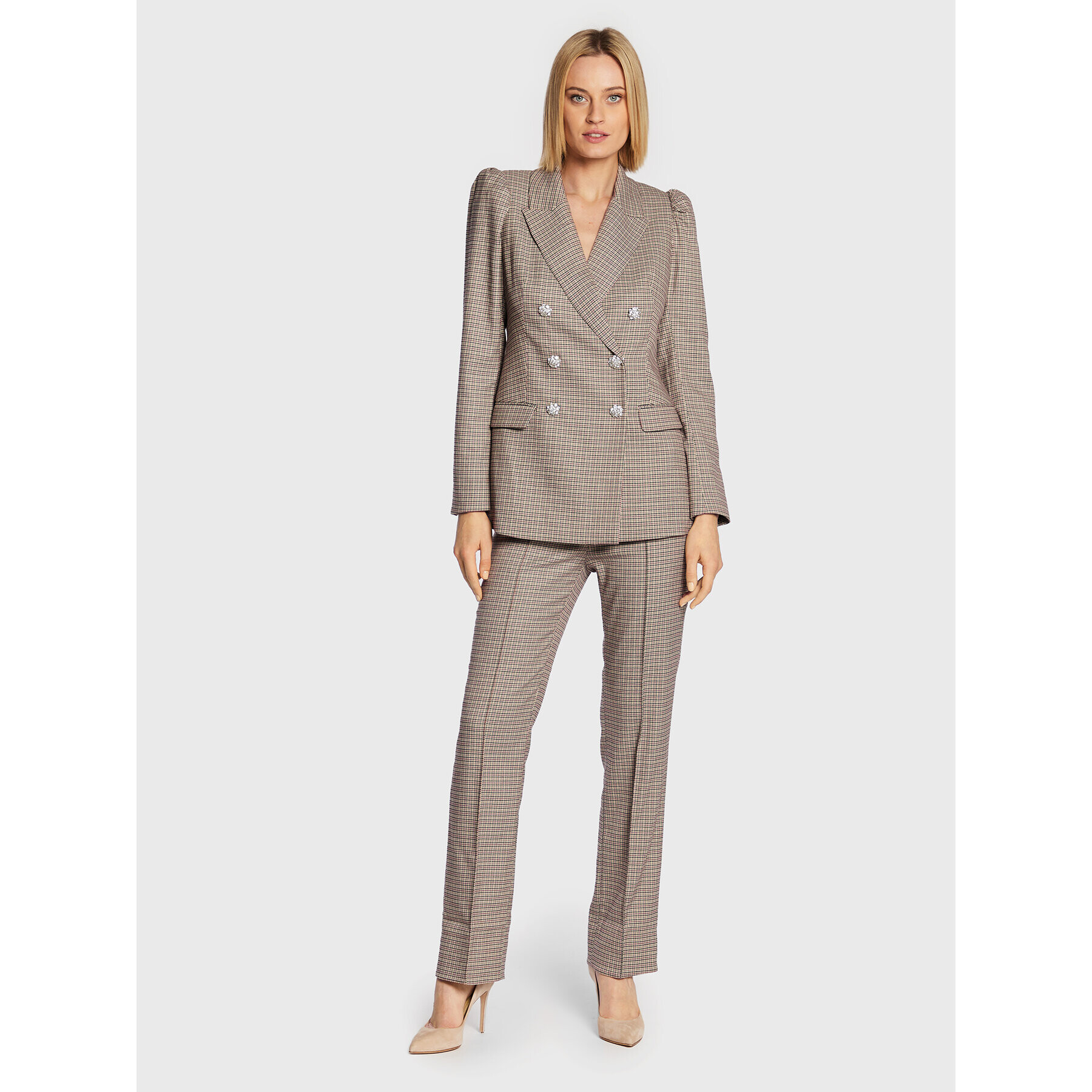 Notes Du Nord Текстилни панталони Emia 12922 Бежов Regular Fit - Pepit.bg
