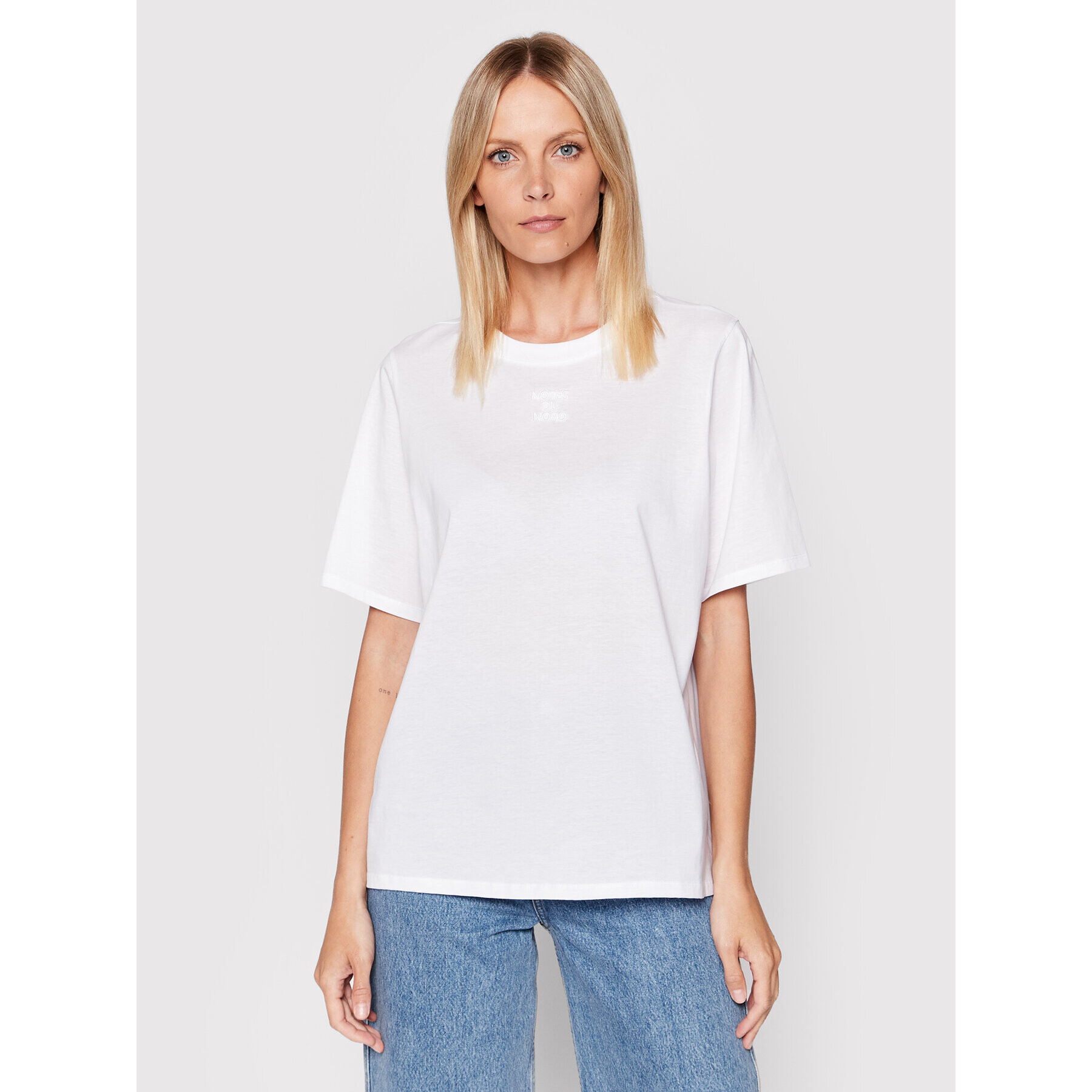 Notes Du Nord Тишърт Dara 12747 Бял Relaxed Fit - Pepit.bg