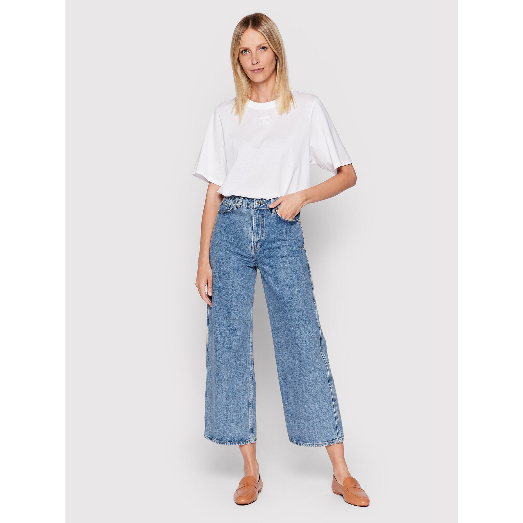 Notes Du Nord Тишърт Dara 12747 Бял Relaxed Fit - Pepit.bg