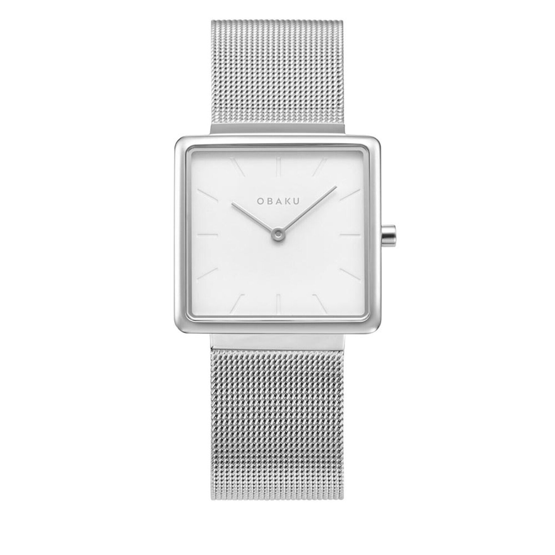 Obaku Часовник Kvadrat V236LXCIMC Сребрист - Pepit.bg