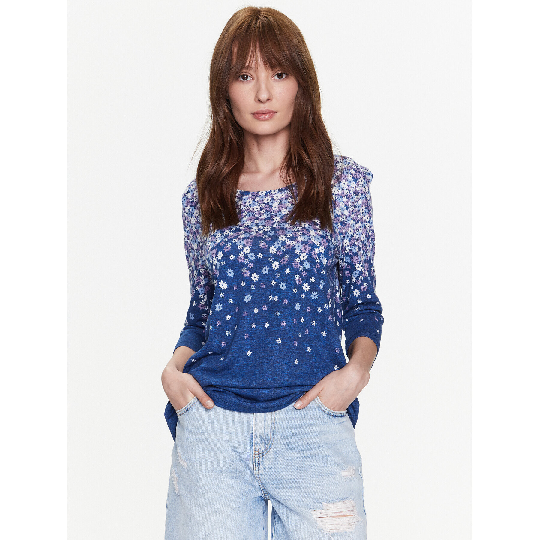 Olsen Блуза 11104448 Тъмносин Regular Fit - Pepit.bg