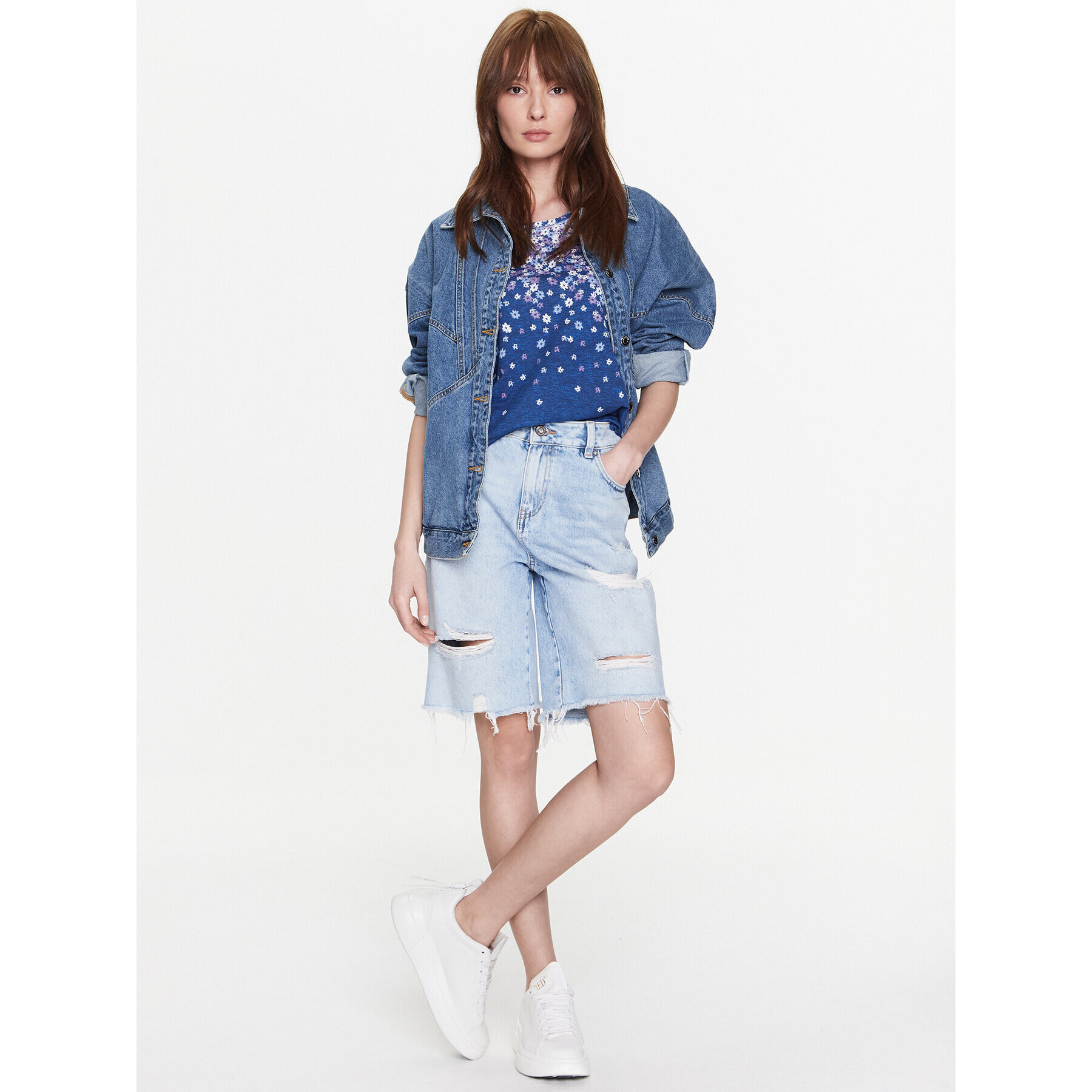 Olsen Блуза 11104448 Тъмносин Regular Fit - Pepit.bg