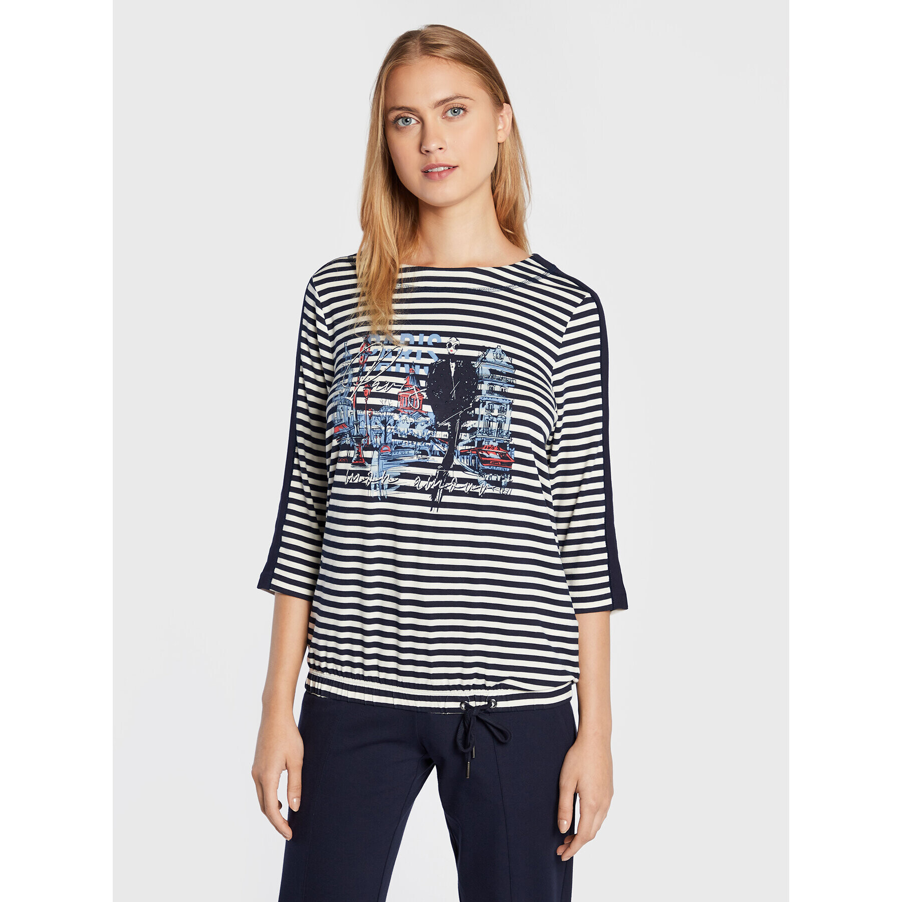 Olsen Блуза Clara 11104355 Тъмносин Relaxed Fit - Pepit.bg