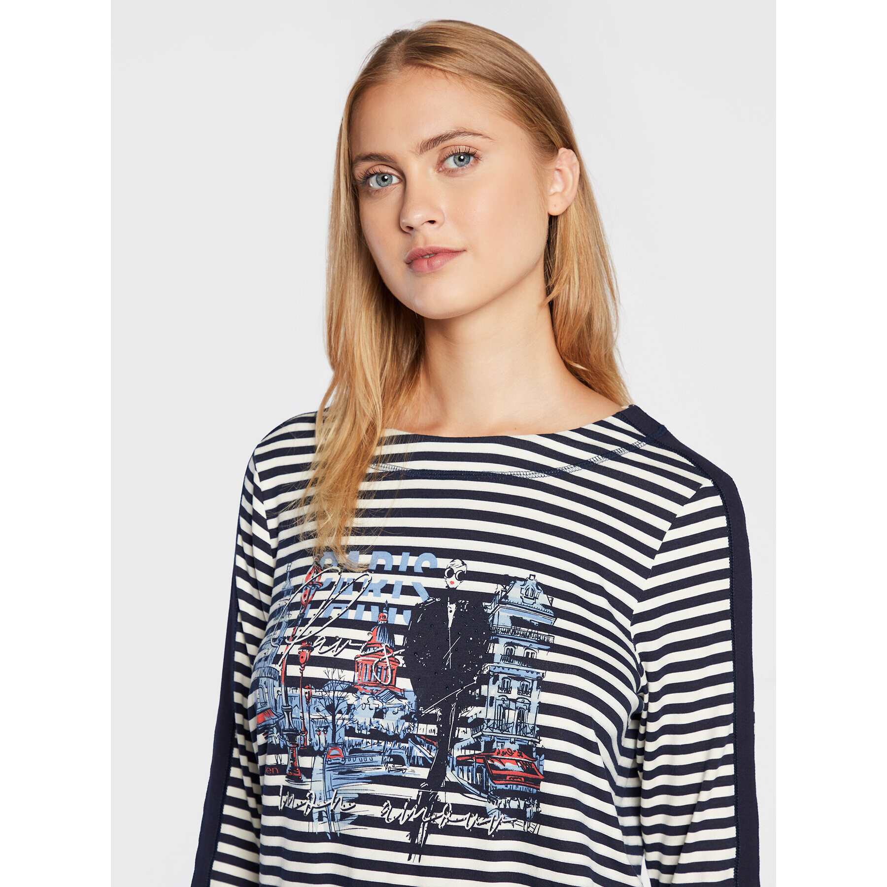 Olsen Блуза Clara 11104355 Тъмносин Relaxed Fit - Pepit.bg