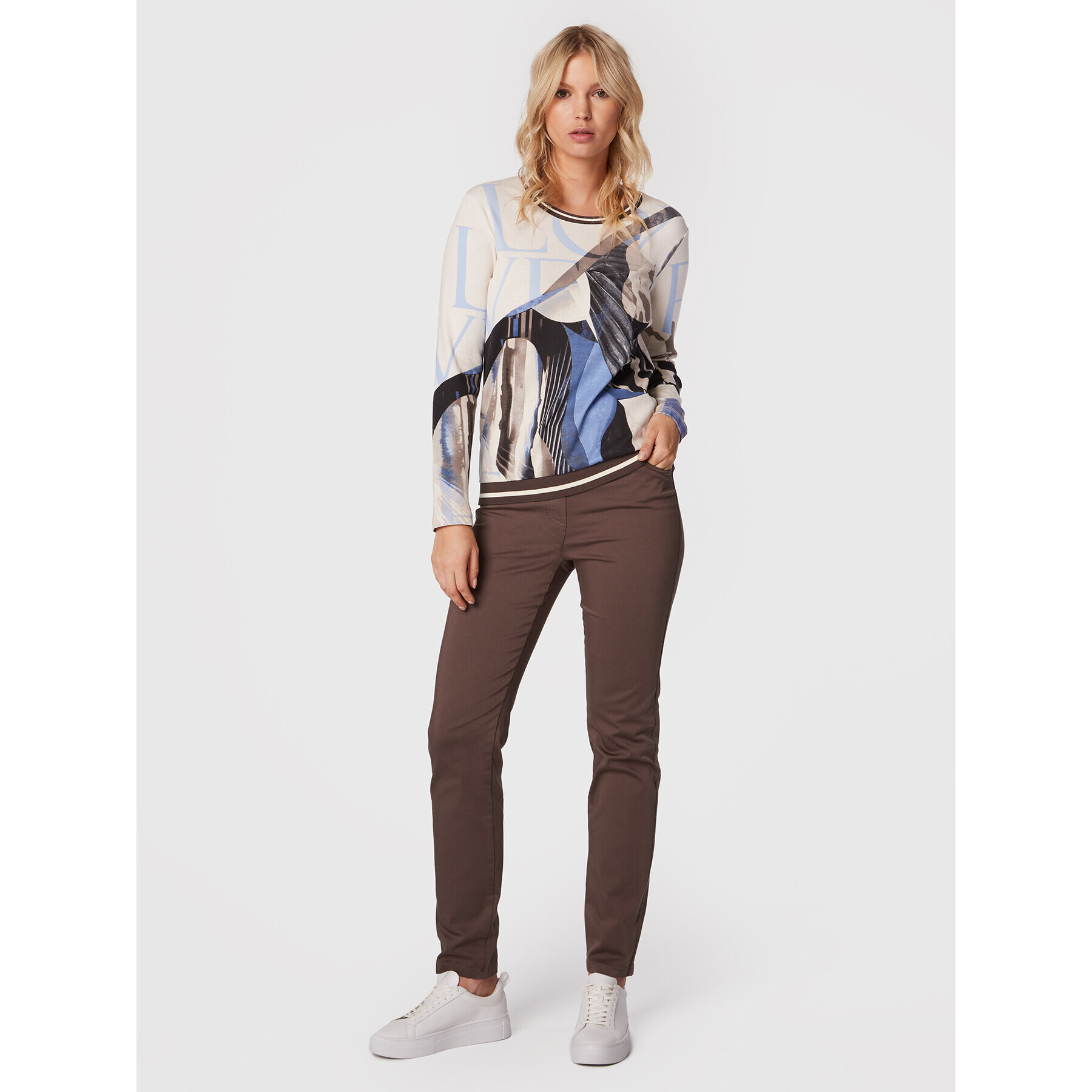 Olsen Блуза Clara 11104362 Екрю Relaxed Fit - Pepit.bg