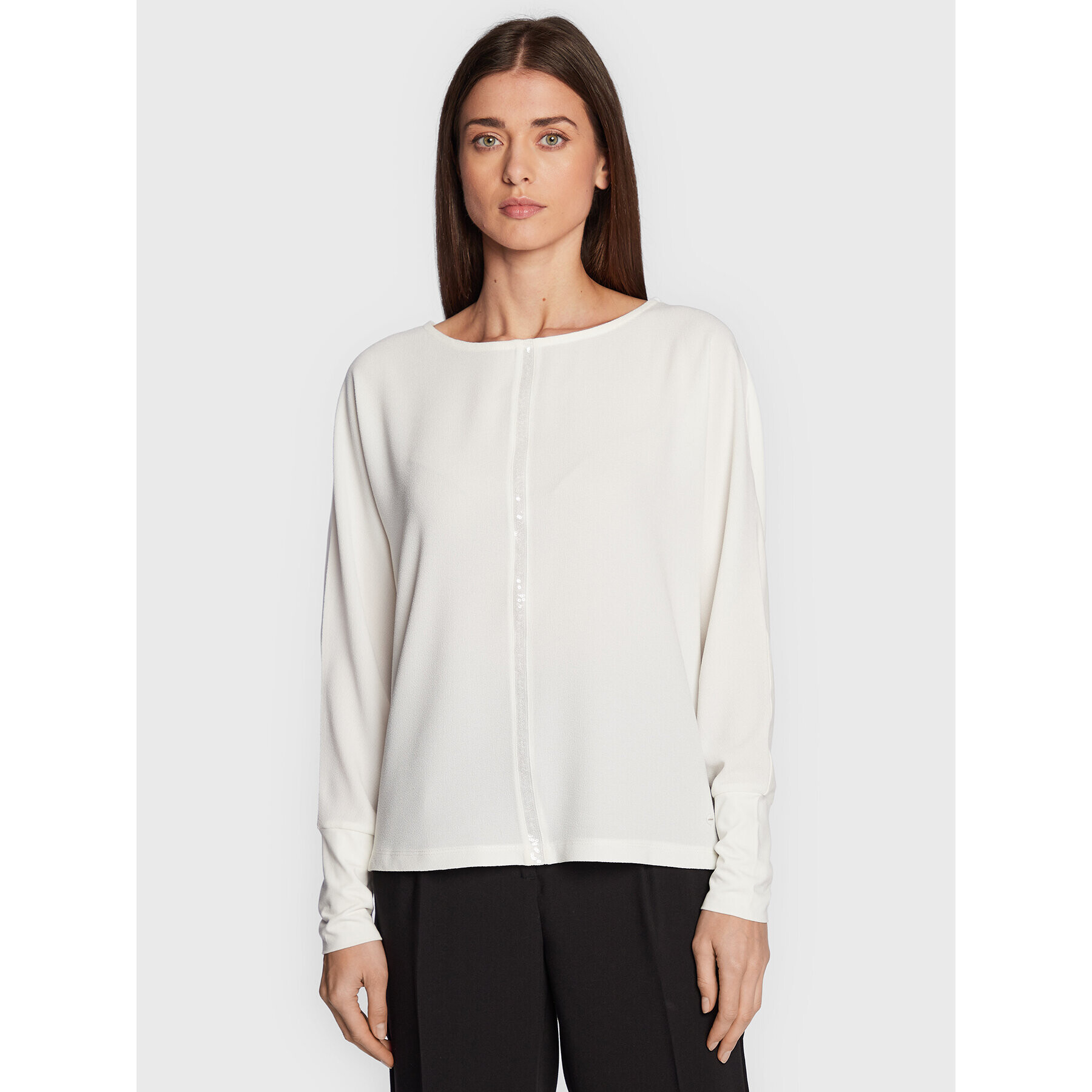 Olsen Блуза Cosima 11104420 Бял Relaxed Fit - Pepit.bg