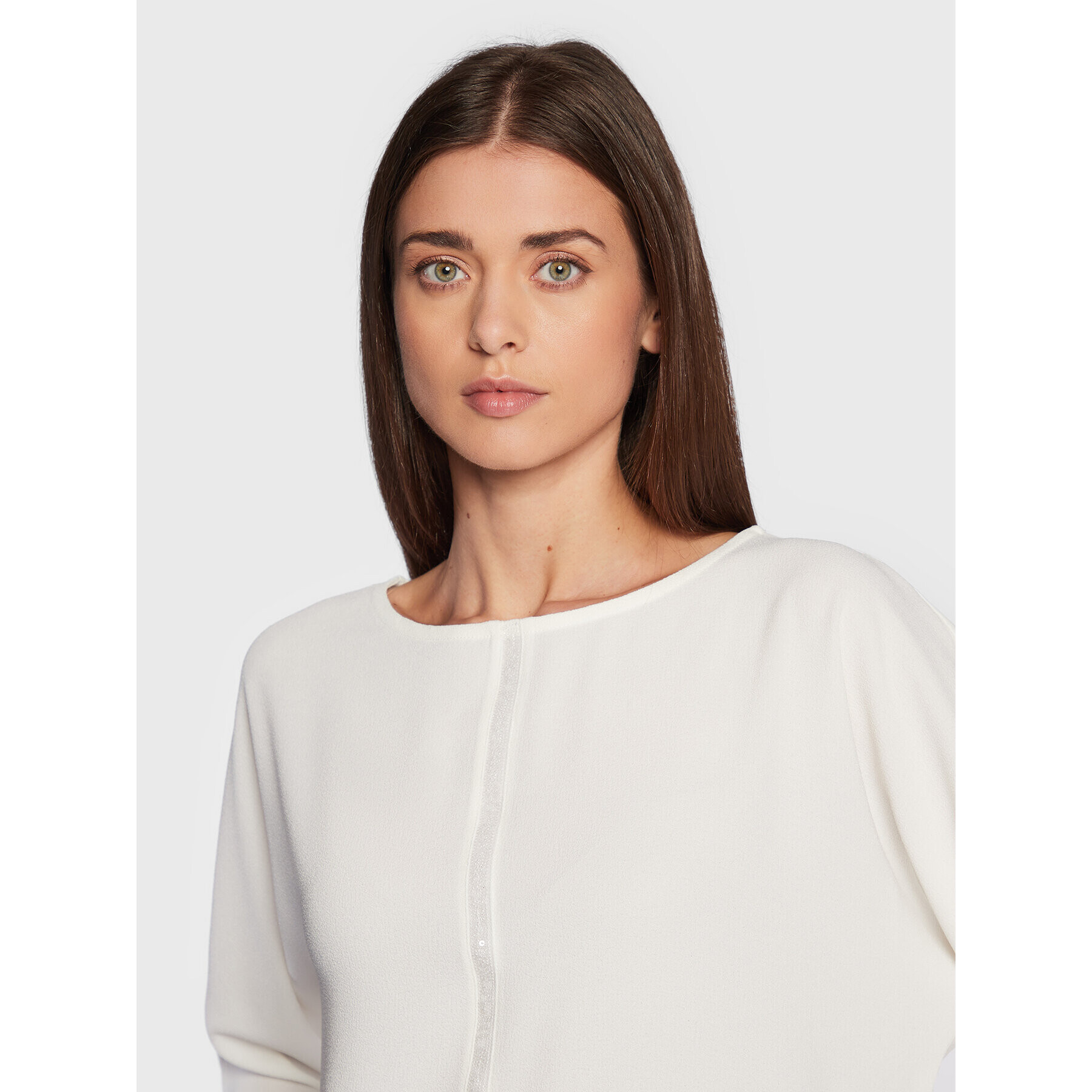 Olsen Блуза Cosima 11104420 Бял Relaxed Fit - Pepit.bg