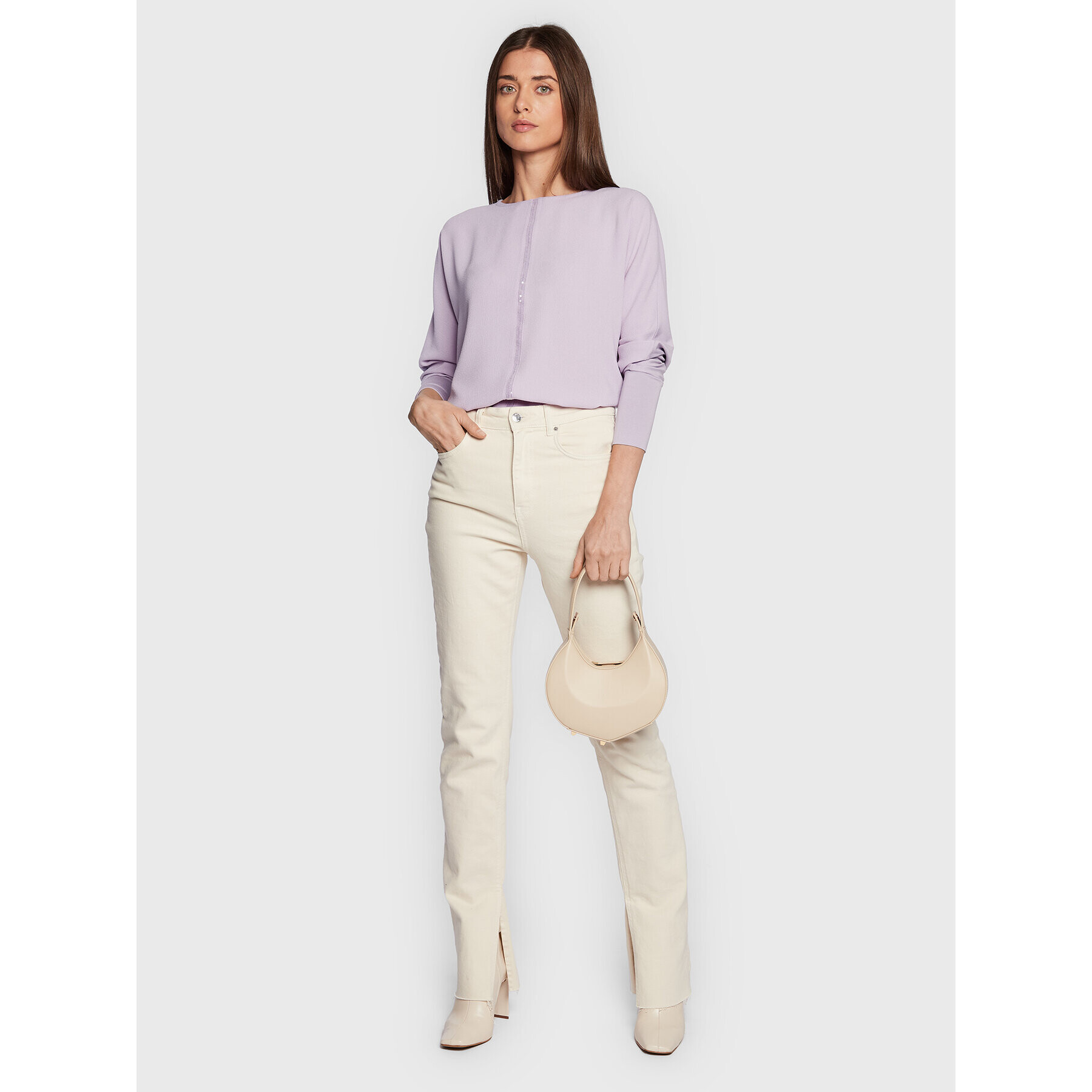 Olsen Блуза Cosima 11104420 Виолетов Relaxed Fit - Pepit.bg