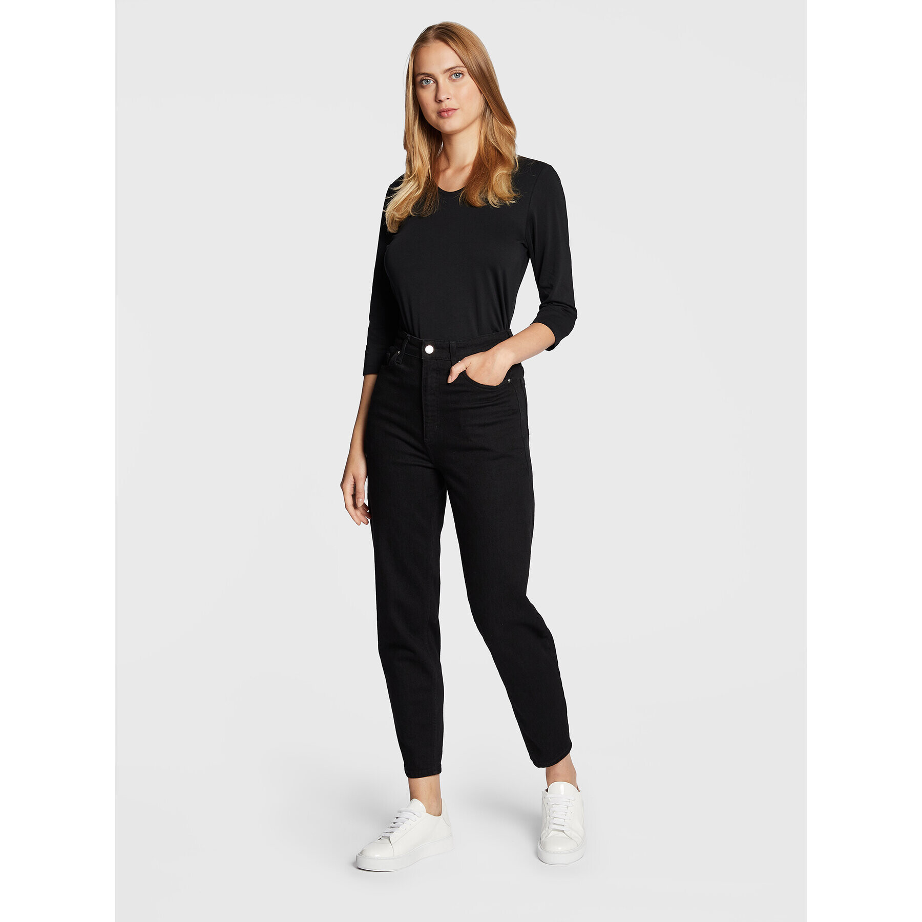 Olsen Блуза Edda 11100255 Черен Shaped Fit - Pepit.bg