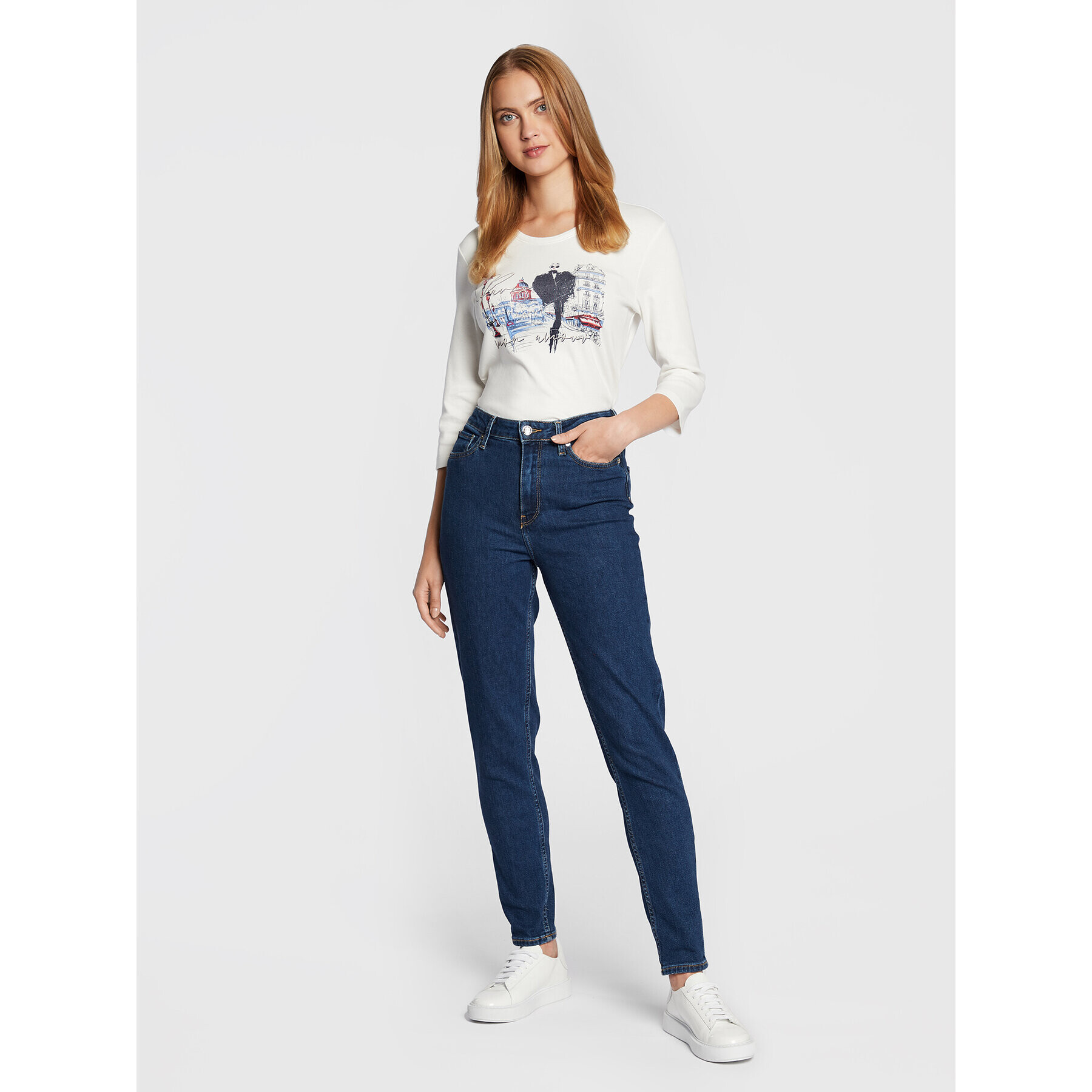 Olsen Блуза Edda 11104324 Бял Regular Fit - Pepit.bg