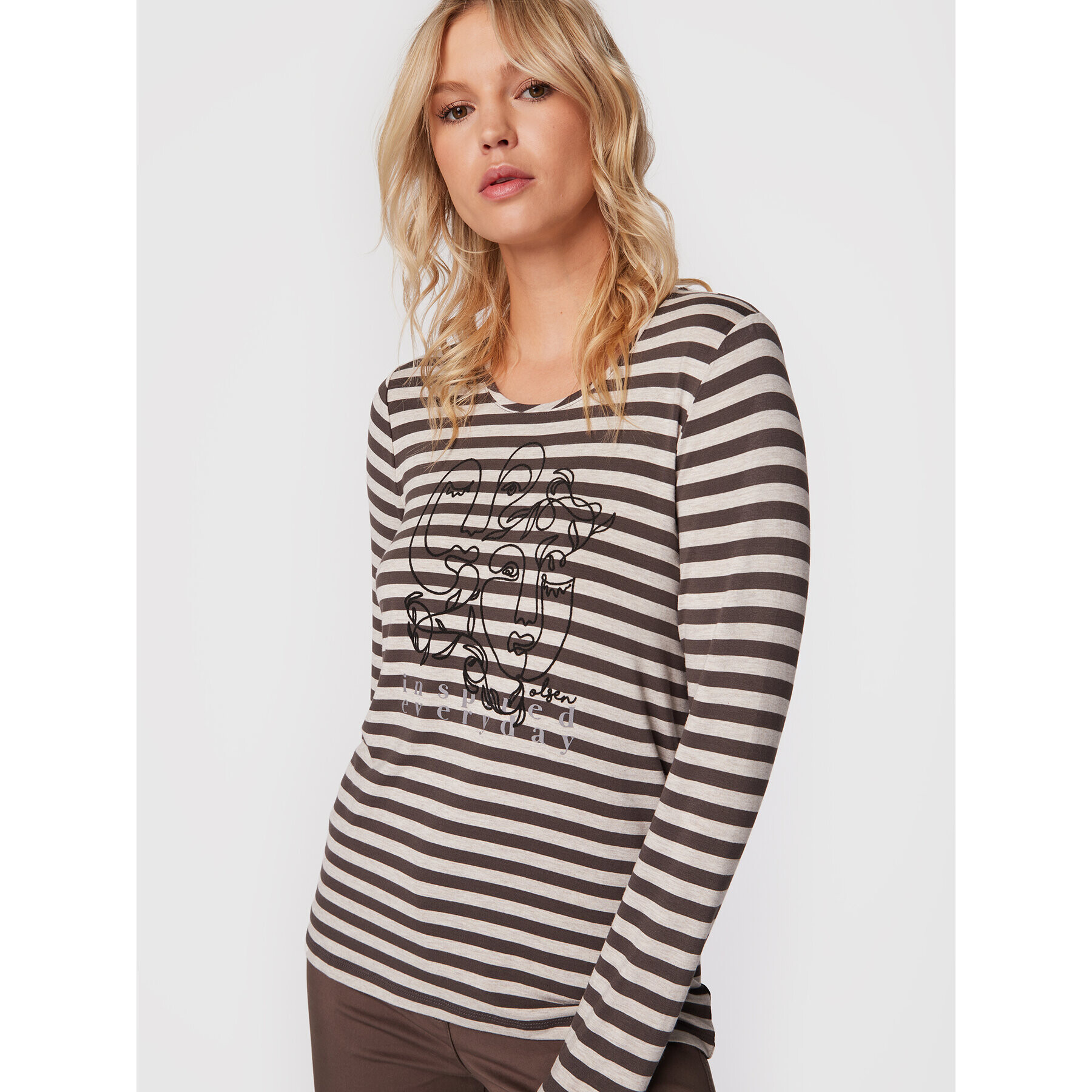 Olsen Блуза Hannah 11104364 Бежов Regular Fit - Pepit.bg