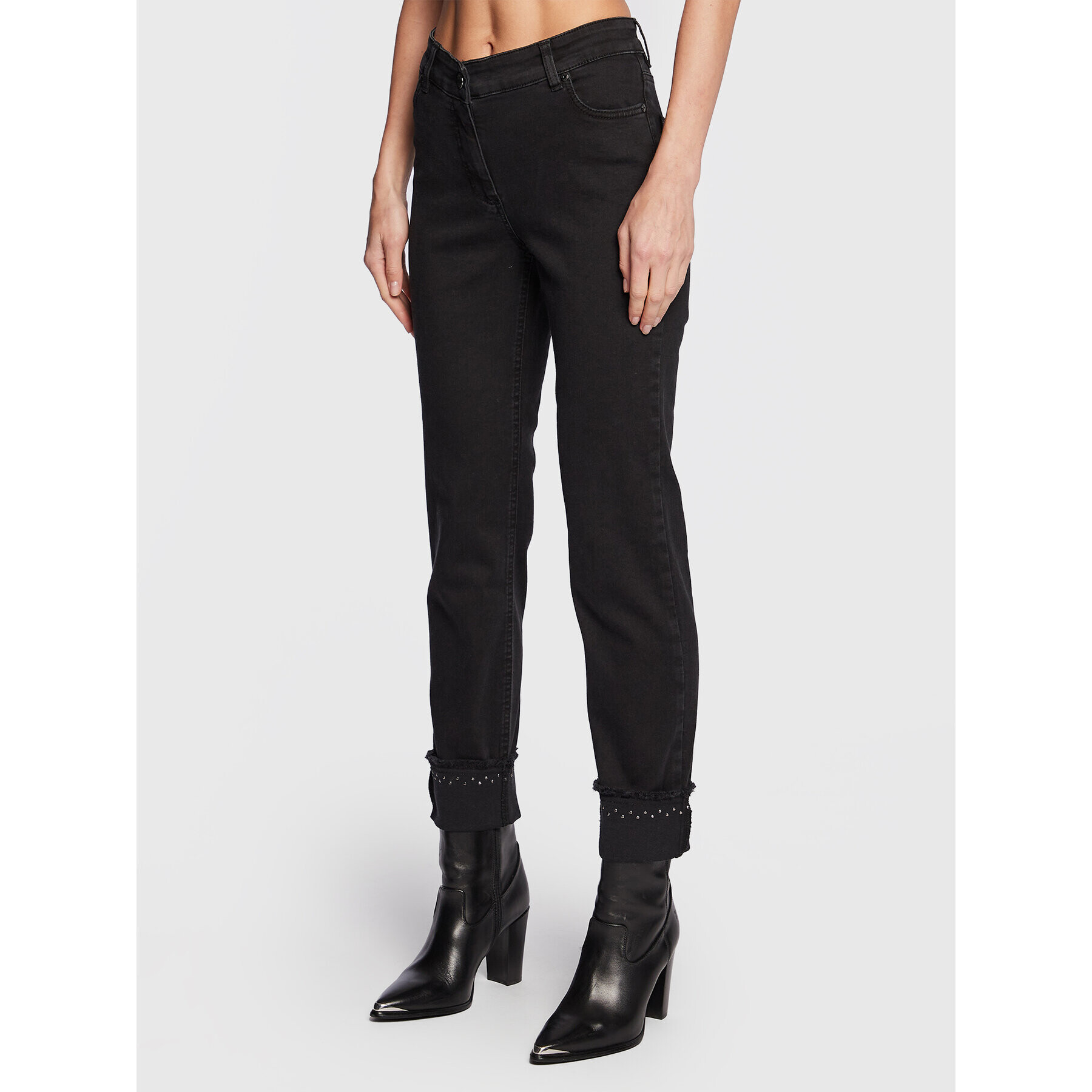 Olsen Дънки Lisa 14002020 Черен Straight Fit - Pepit.bg