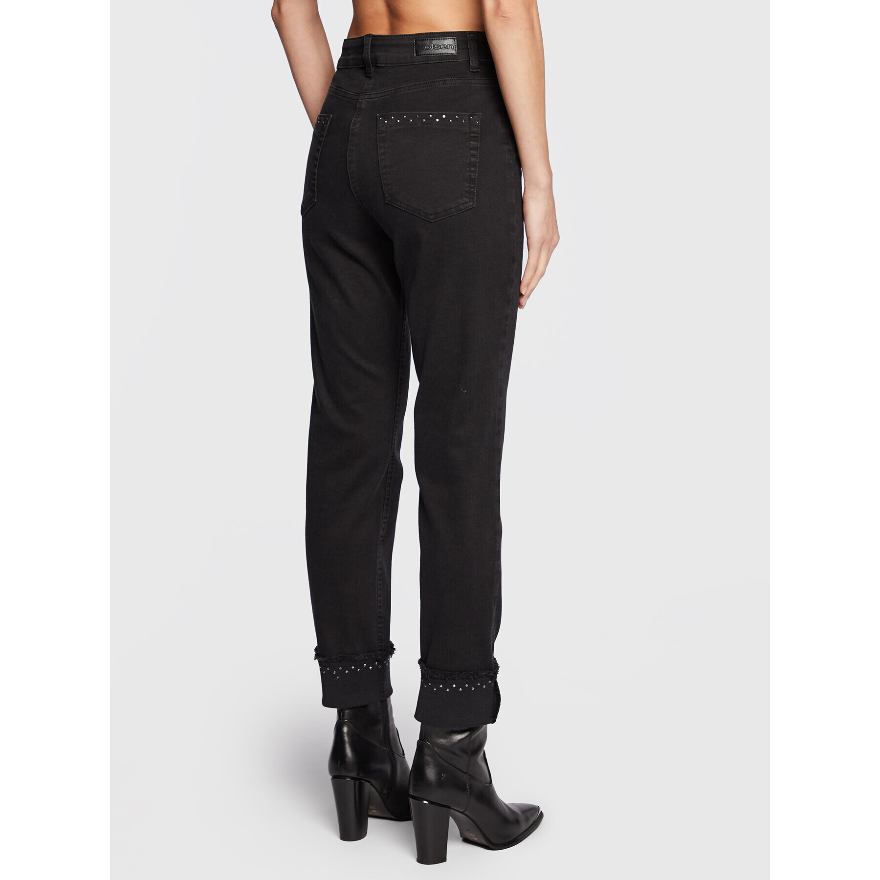 Olsen Дънки Lisa 14002020 Черен Straight Fit - Pepit.bg