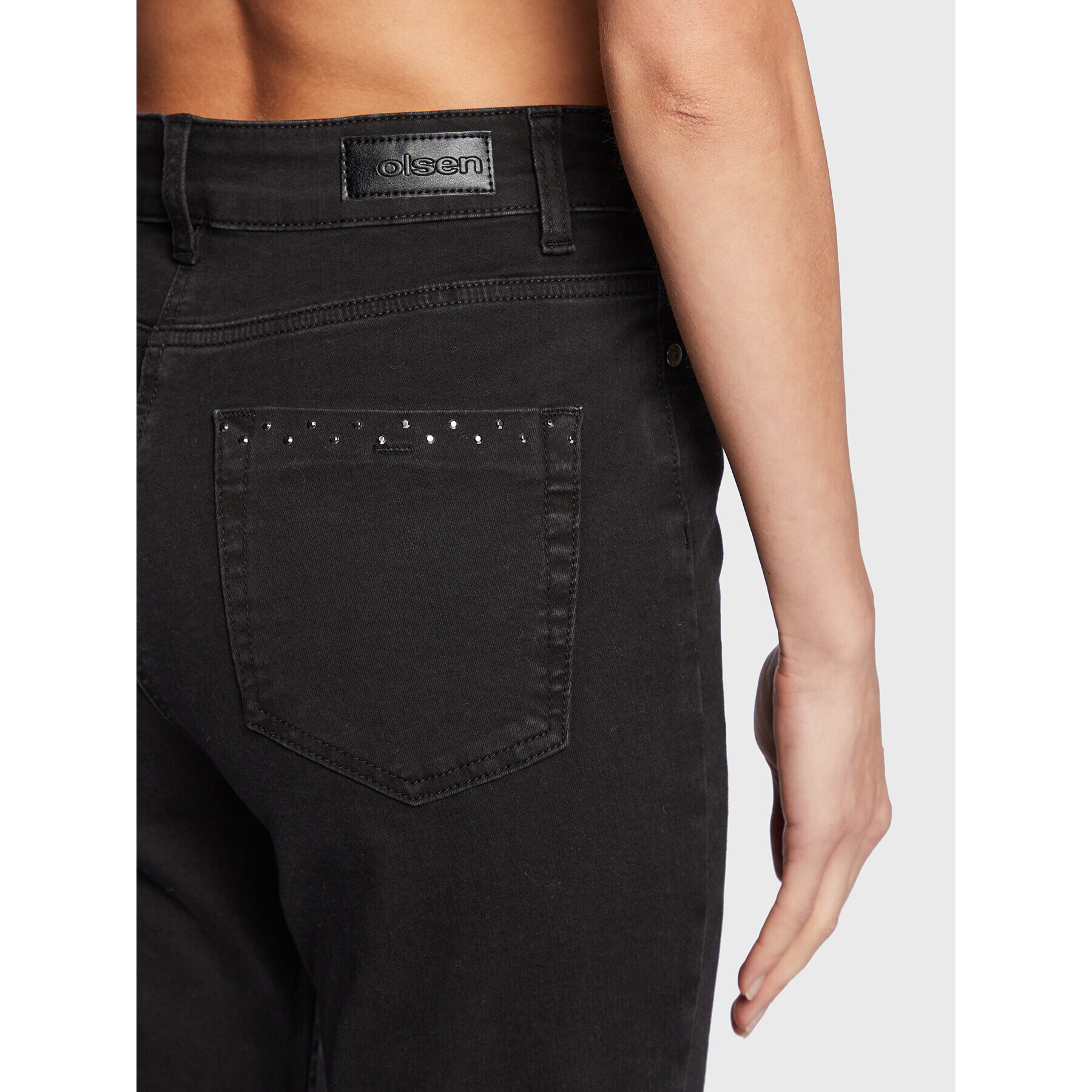 Olsen Дънки Lisa 14002020 Черен Straight Fit - Pepit.bg