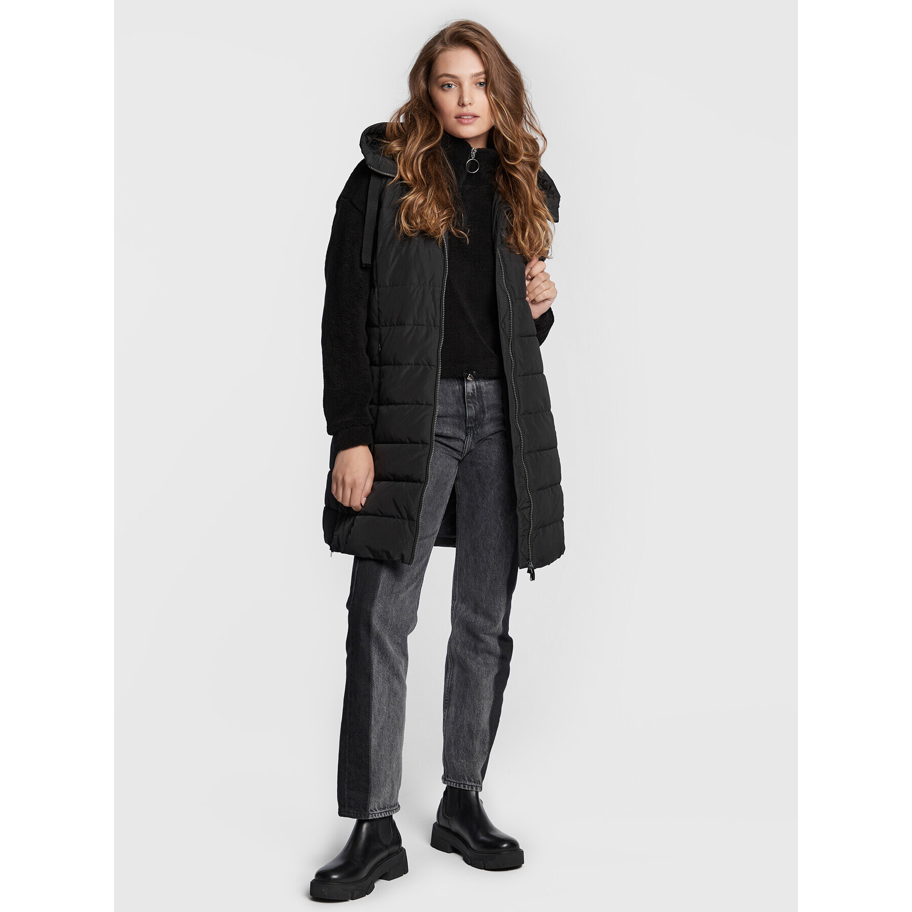 Olsen Елек Urban Adventure 15101371 Черен Regular Fit - Pepit.bg