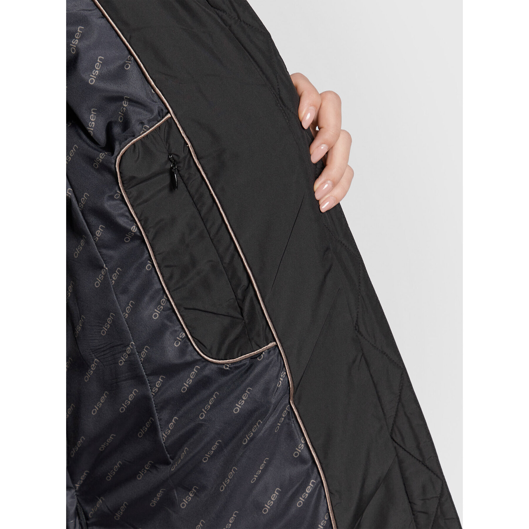 Olsen Елек Urban Adventure 15101371 Черен Regular Fit - Pepit.bg