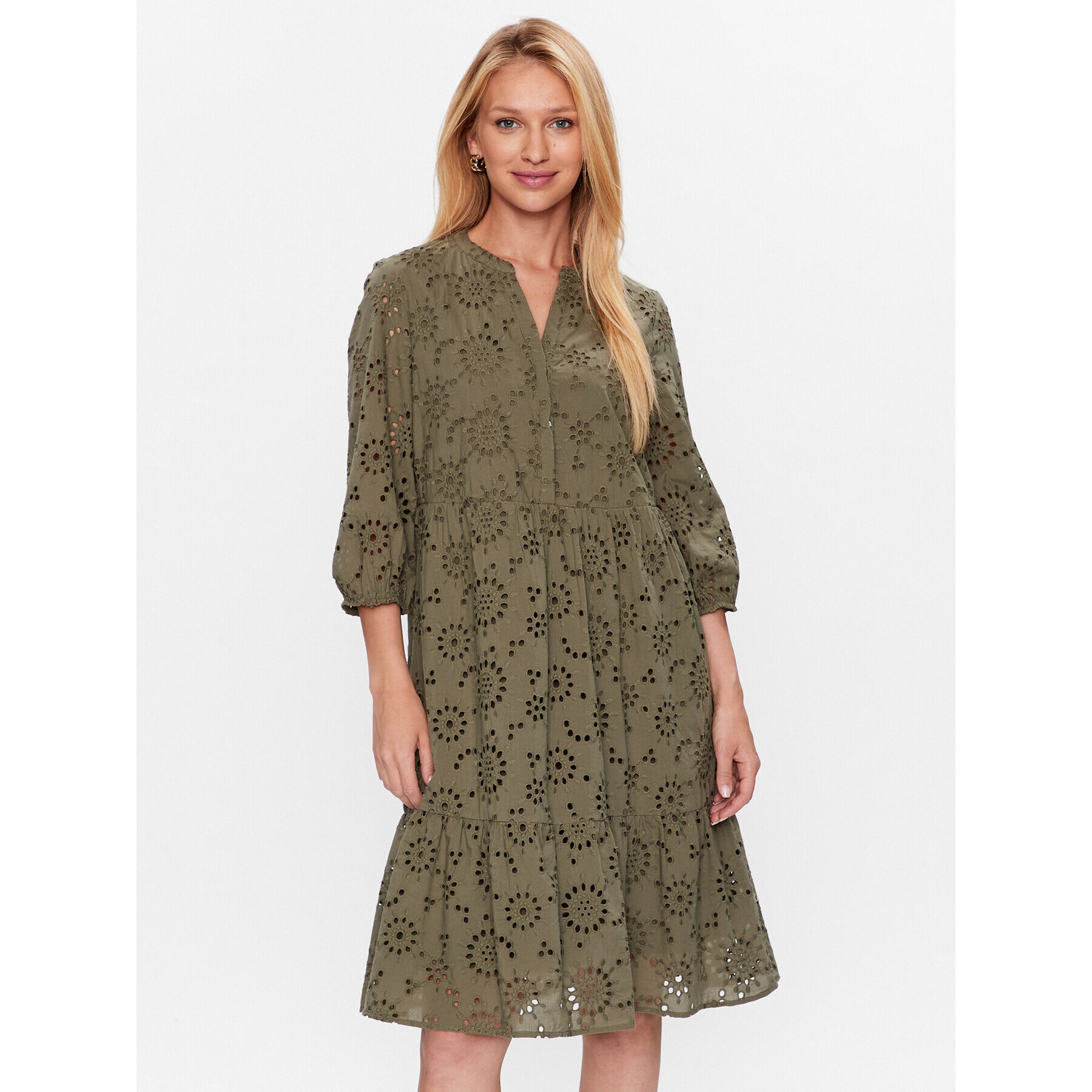 Olsen Ежедневна рокля 13001680 Каки Regular Fit - Pepit.bg