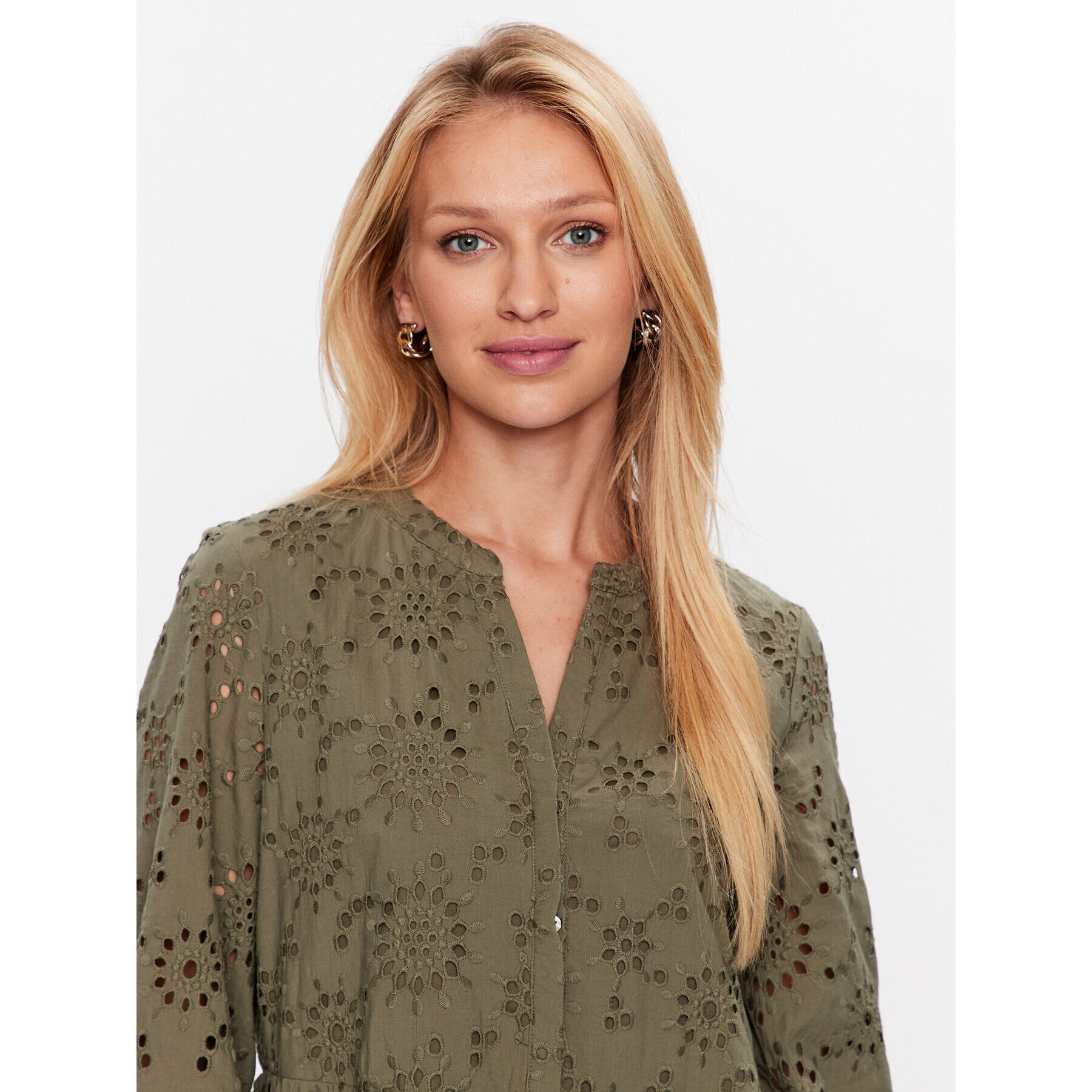 Olsen Ежедневна рокля 13001680 Каки Regular Fit - Pepit.bg
