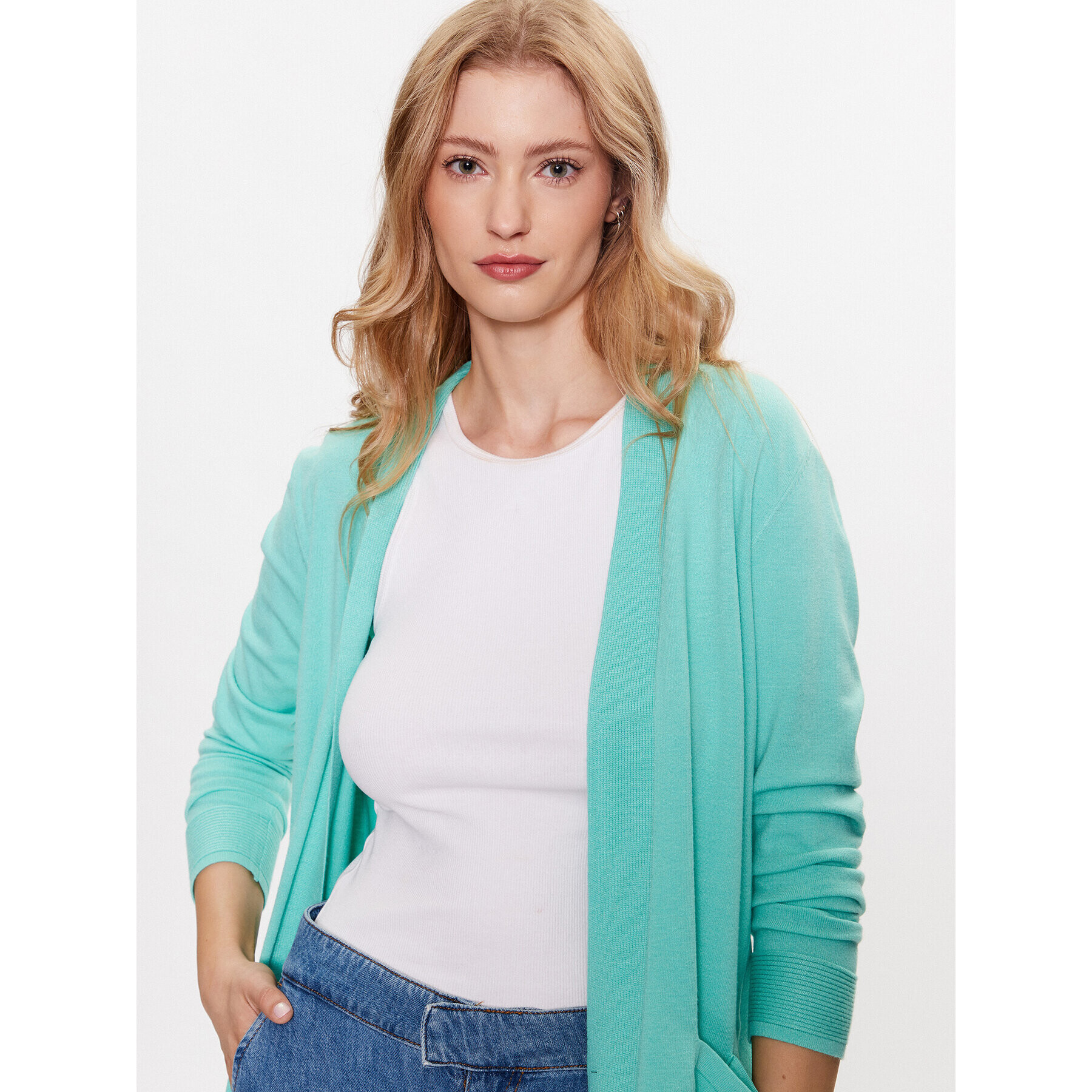 Olsen Кардиган 11003992 Зелен Regular Fit - Pepit.bg