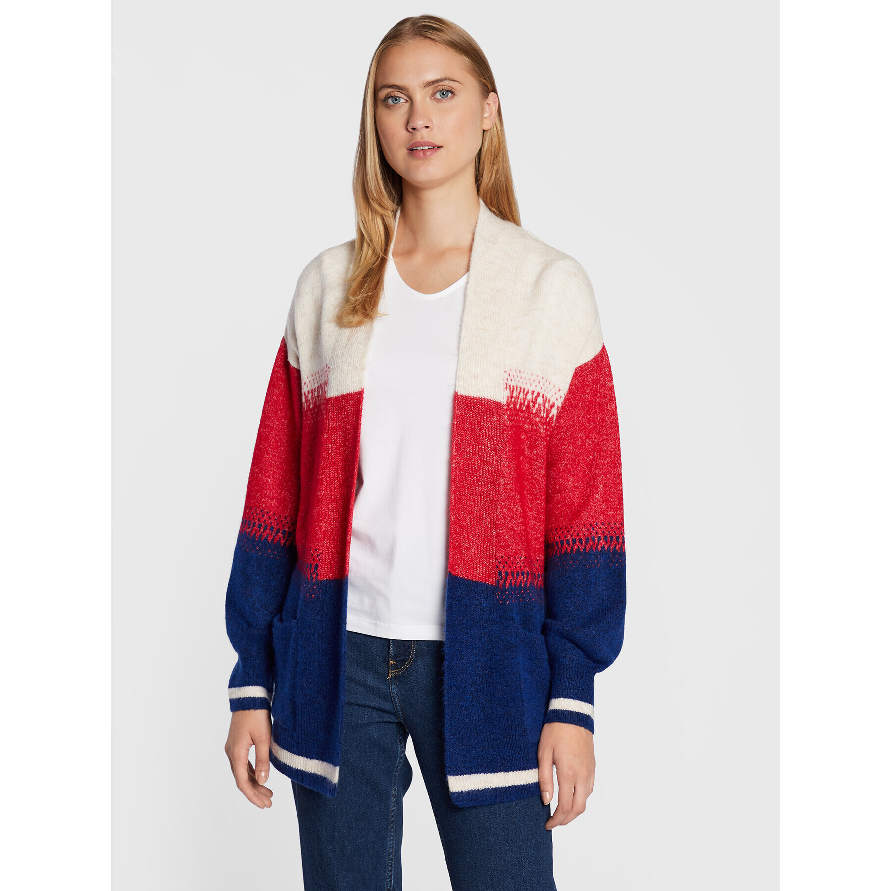 Olsen Кардиган Cora 11003783 Цветен Relaxed Fit - Pepit.bg