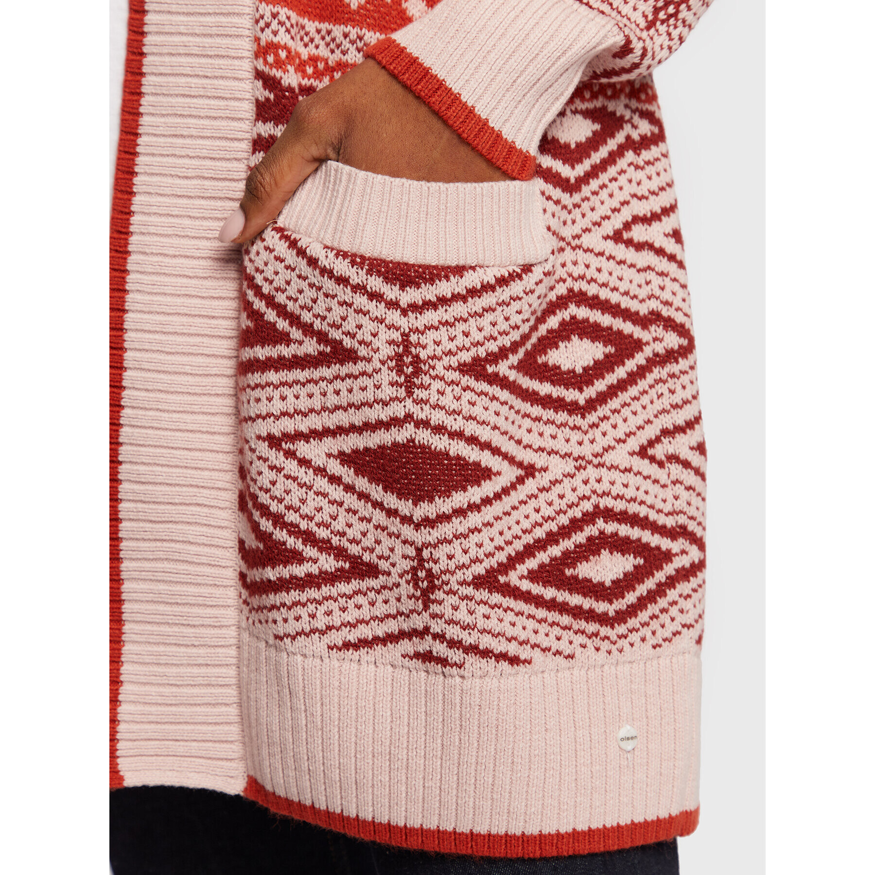 Olsen Кардиган Henny 11003898 Розов Regular Fit - Pepit.bg