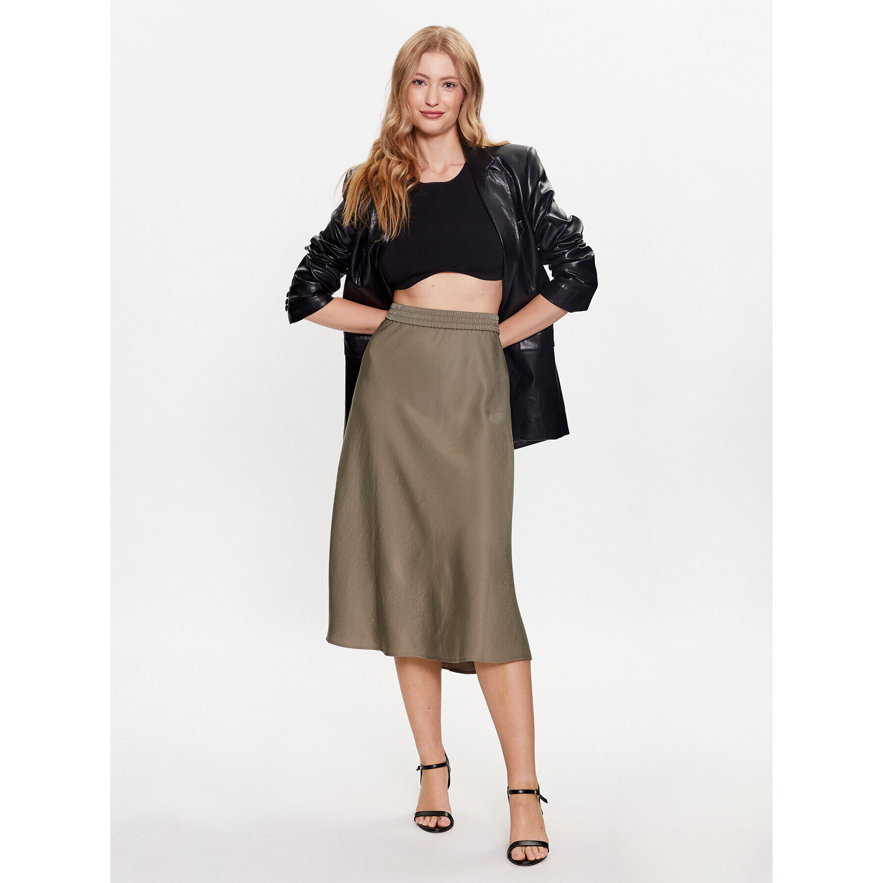 Olsen Миди пола 16001336 Каки Regular Fit - Pepit.bg