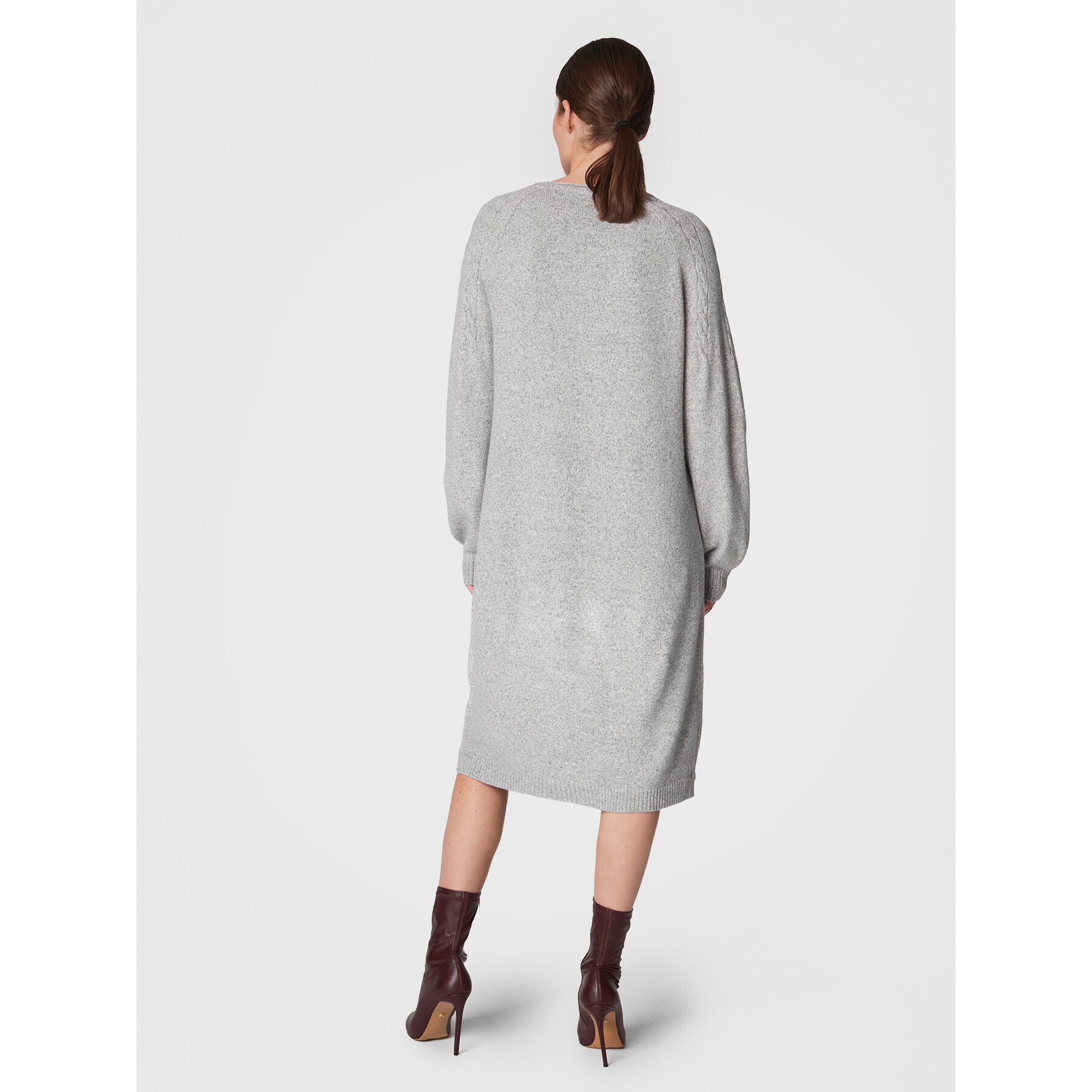 Olsen Плетена рокля 13001668 Сив Regular Fit - Pepit.bg