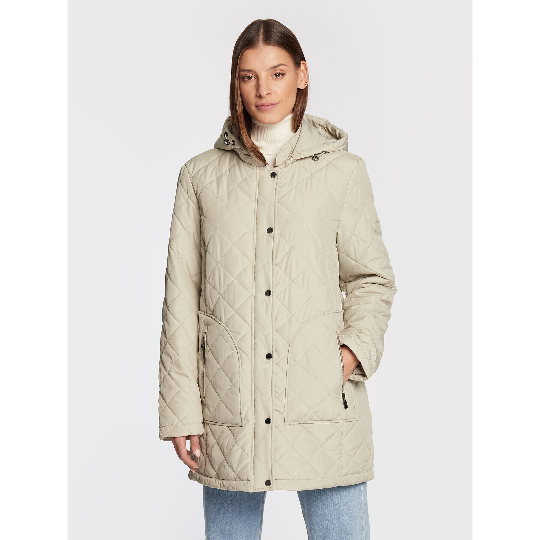 Olsen Пухено яке Paris Prep Out 15101369 Зелен Regular Fit - Pepit.bg