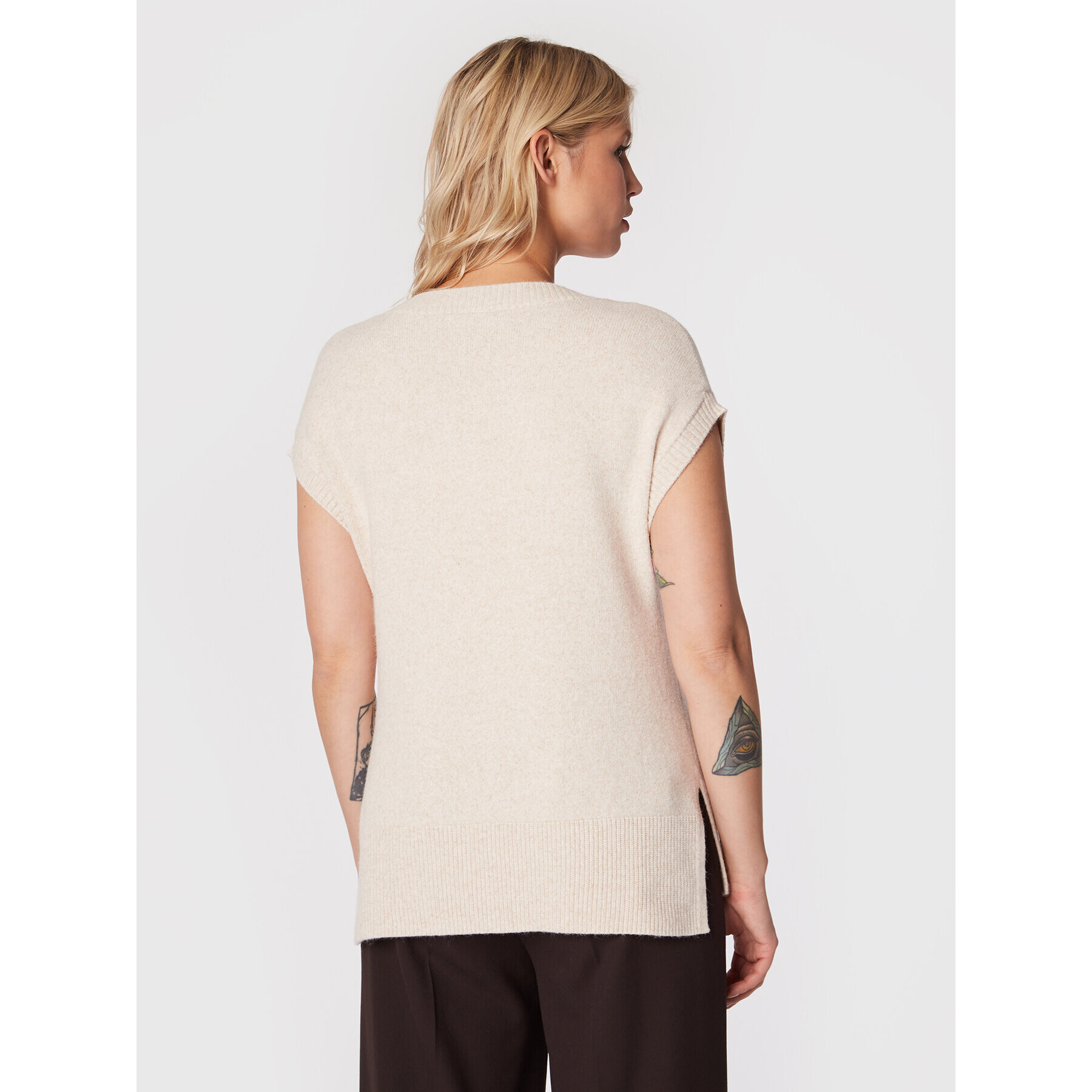 Olsen Пуловер Chloe 11003827 Бежов Relaxed Fit - Pepit.bg