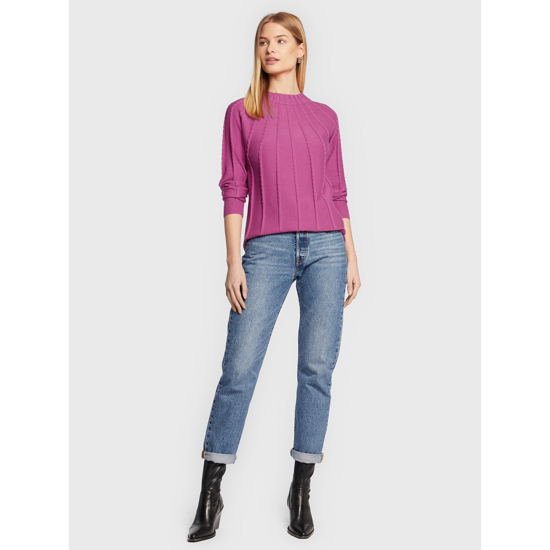 Olsen Пуловер Comfy Code 11003856 Розов Regular Fit - Pepit.bg