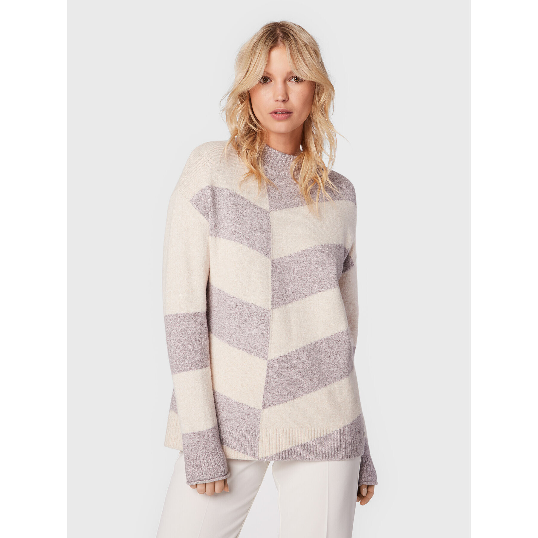 Olsen Пуловер Cora 11003792 Сив Relaxed Fit - Pepit.bg