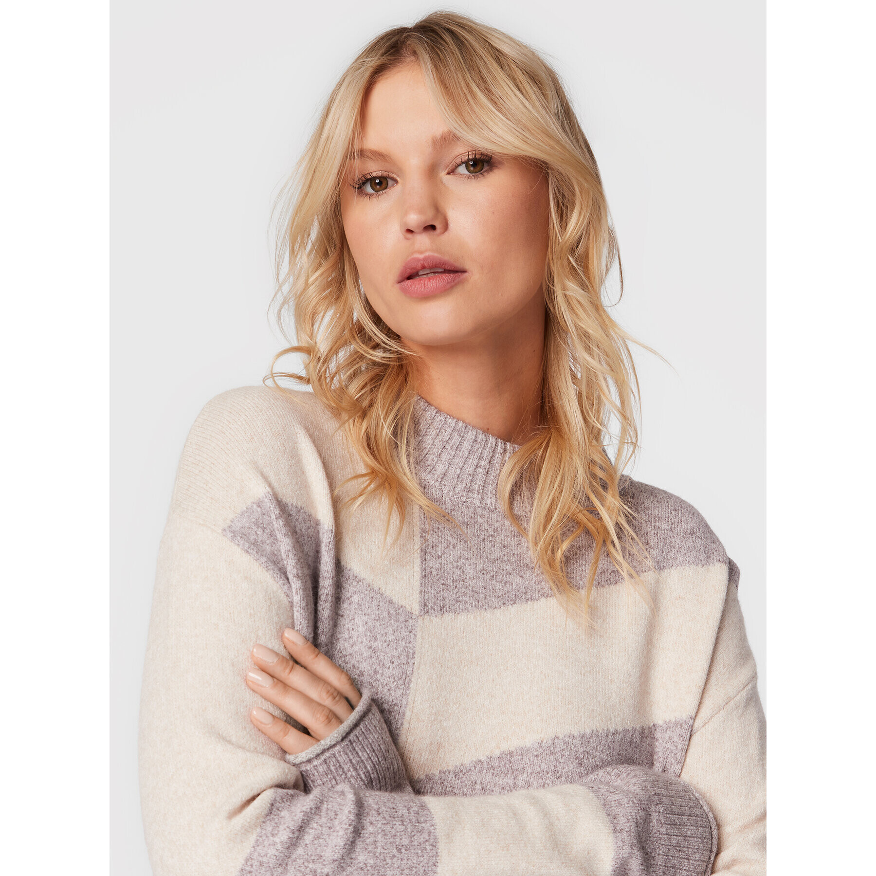 Olsen Пуловер Cora 11003792 Сив Relaxed Fit - Pepit.bg