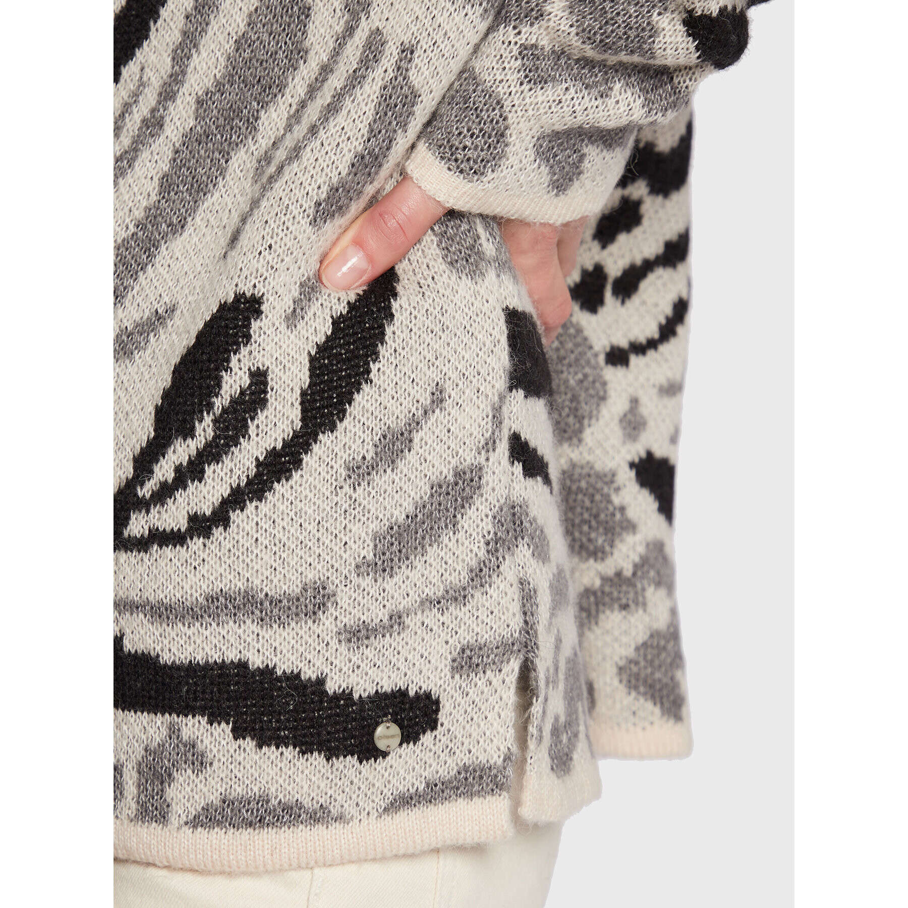 Olsen Пуловер Cora 11003929 Сив Relaxed Fit - Pepit.bg