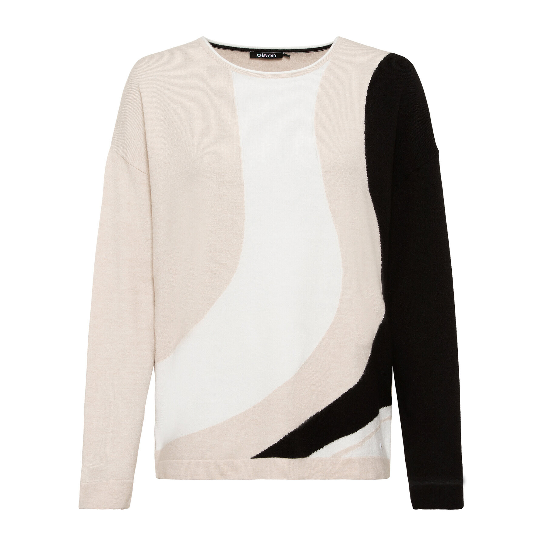 Olsen Пуловер Cora 11003964 Бежов Relaxed Fit - Pepit.bg
