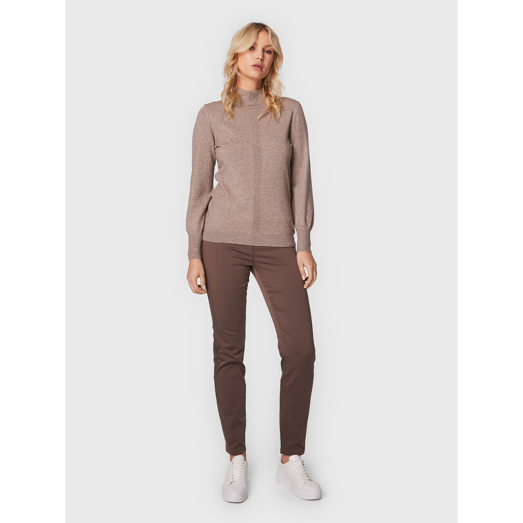 Olsen Пуловер Eva 11003582 Бежов Shaped Fit - Pepit.bg