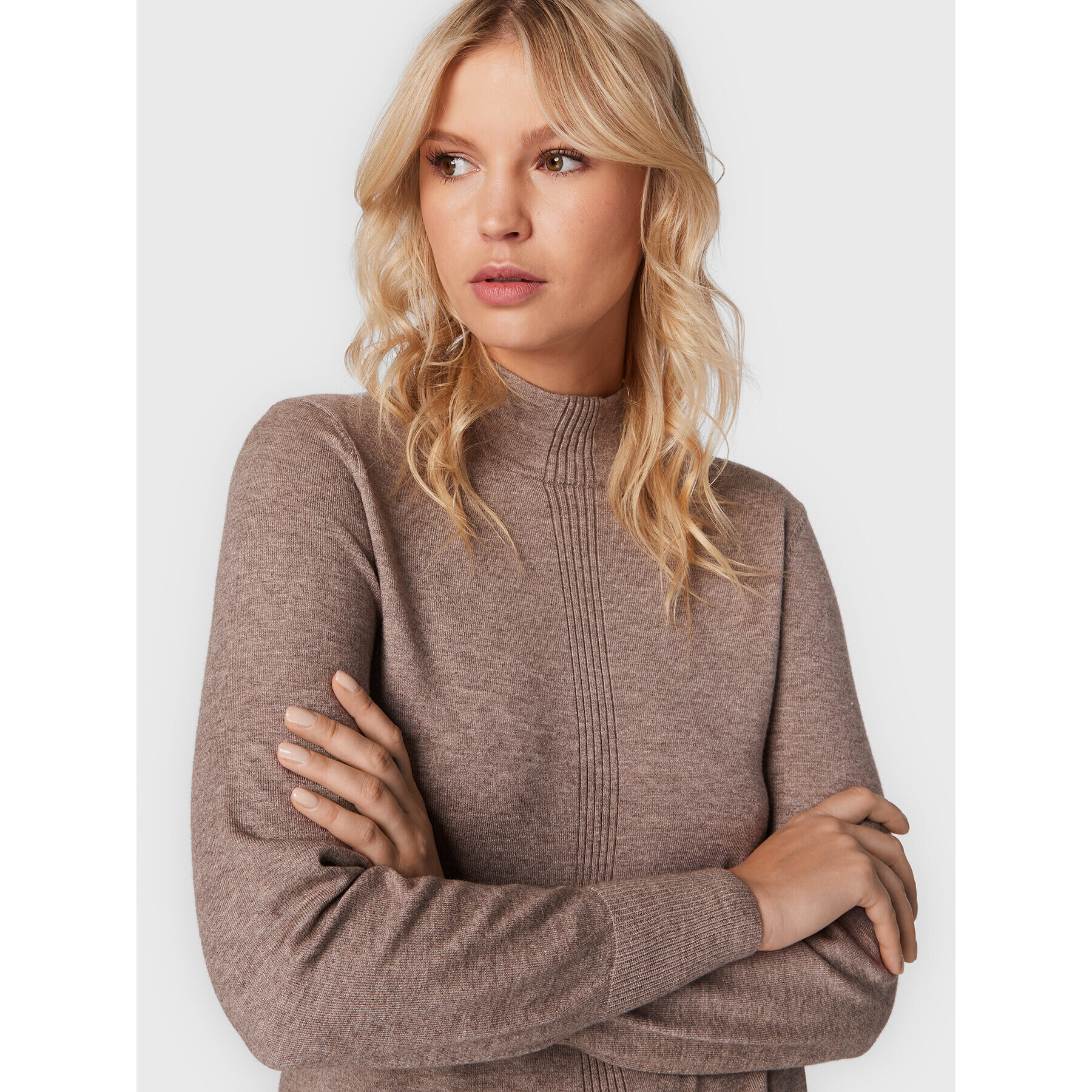 Olsen Пуловер Eva 11003582 Бежов Shaped Fit - Pepit.bg