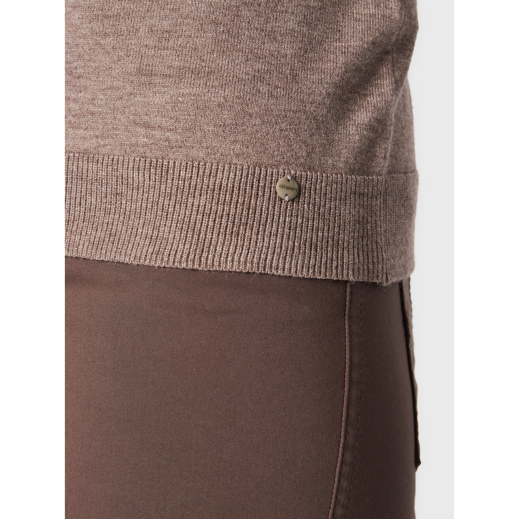 Olsen Пуловер Eva 11003582 Бежов Shaped Fit - Pepit.bg