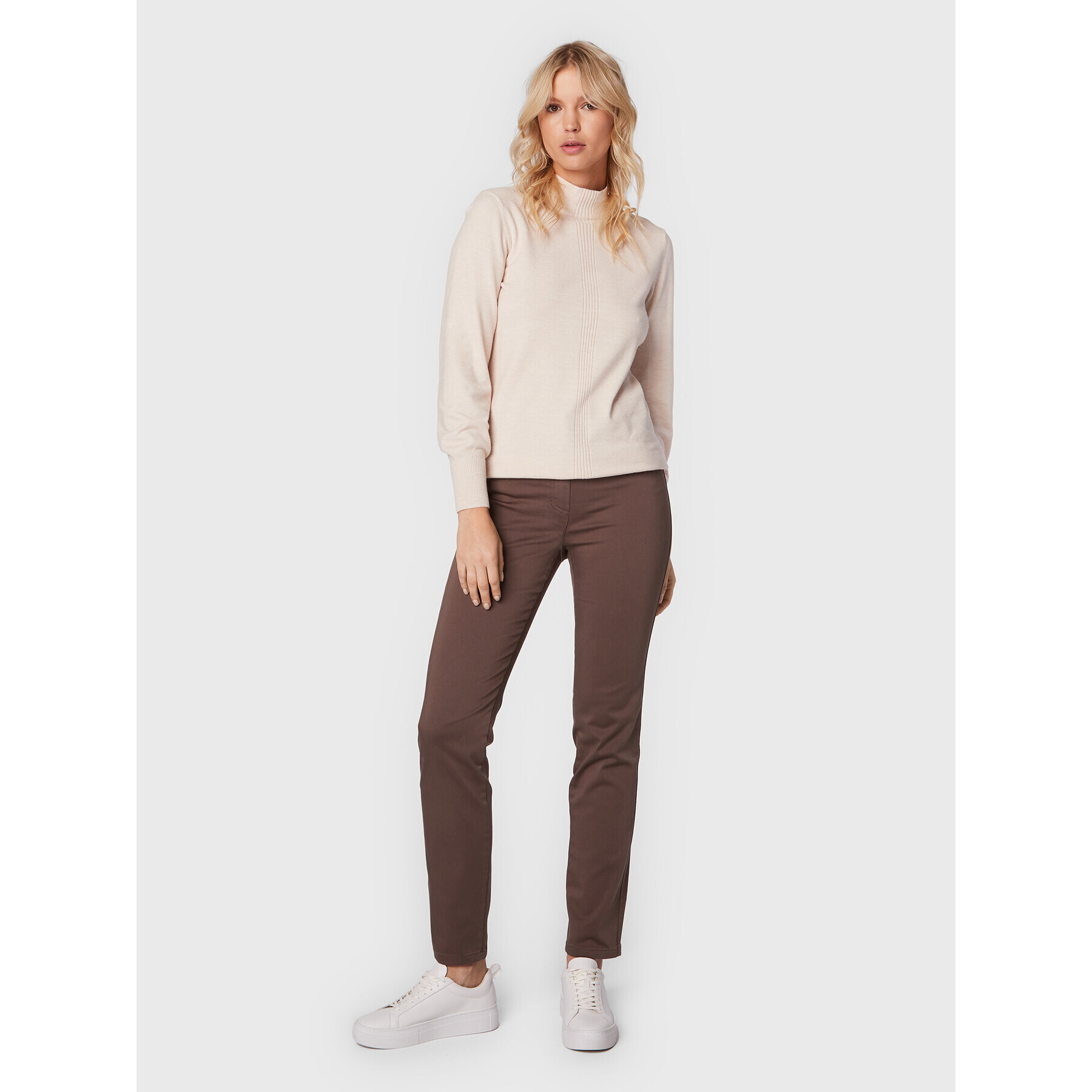 Olsen Пуловер Eva 11003582 Екрю Shaped Fit - Pepit.bg