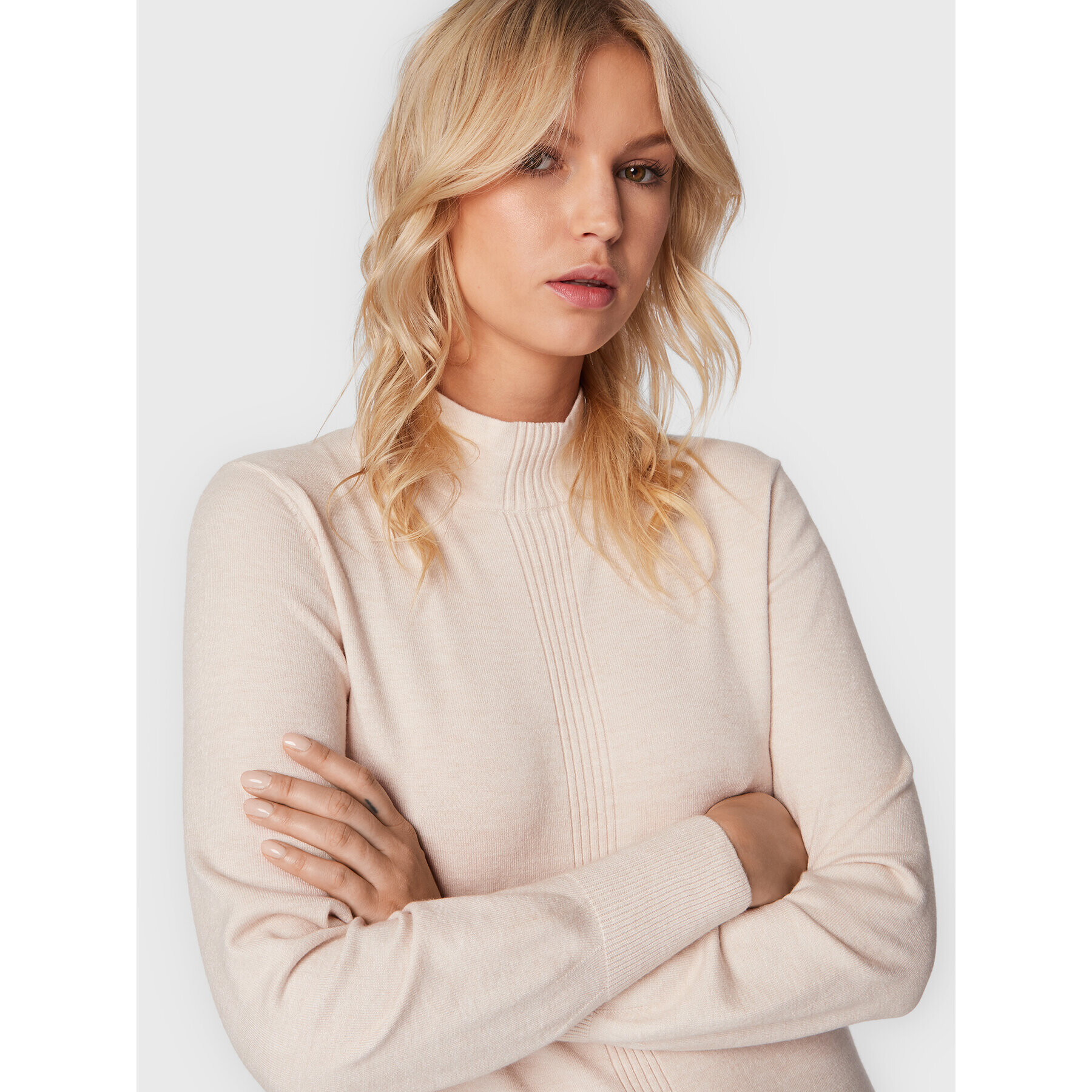 Olsen Пуловер Eva 11003582 Екрю Shaped Fit - Pepit.bg