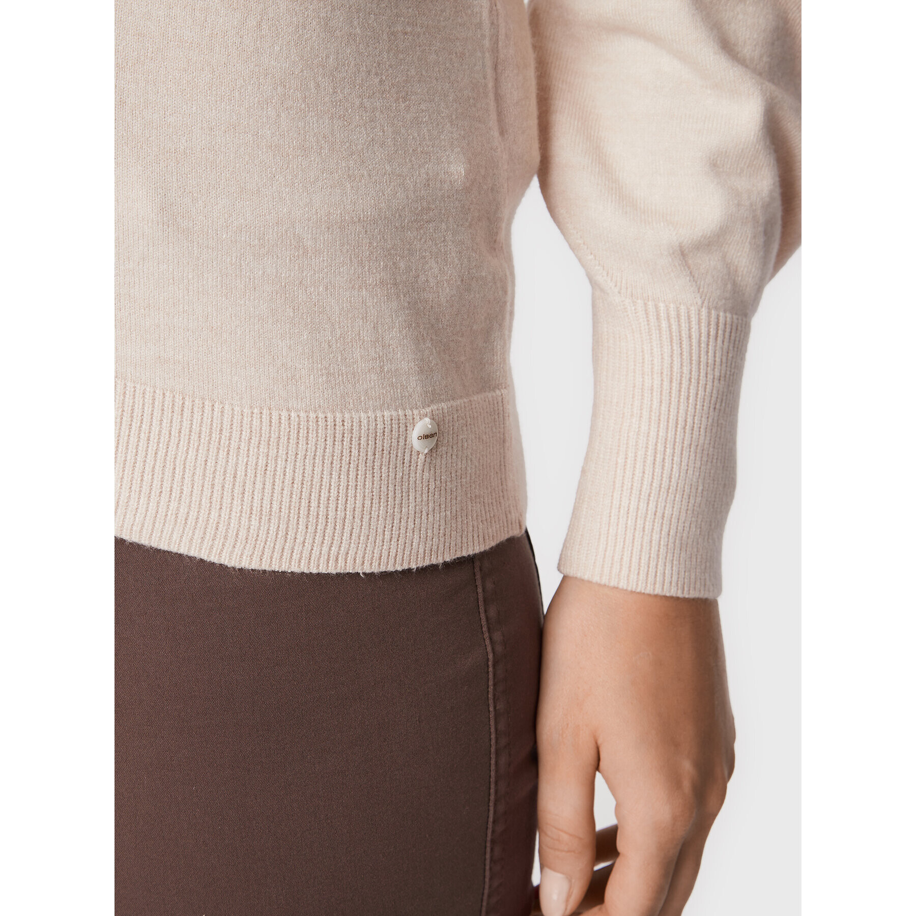 Olsen Пуловер Eva 11003582 Екрю Shaped Fit - Pepit.bg