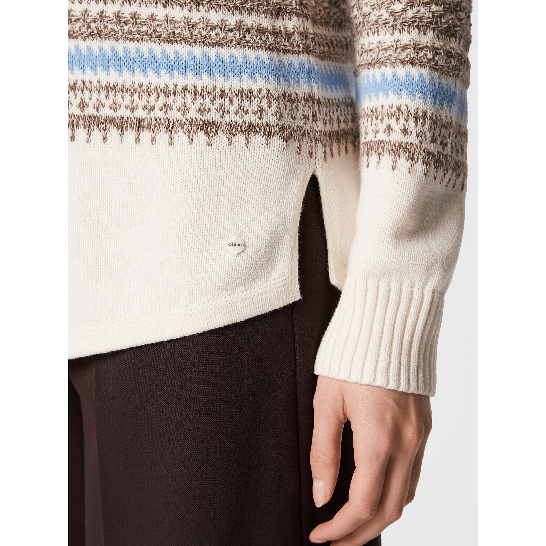 Olsen Пуловер Henny 11003810 Бежов Regular Fit - Pepit.bg