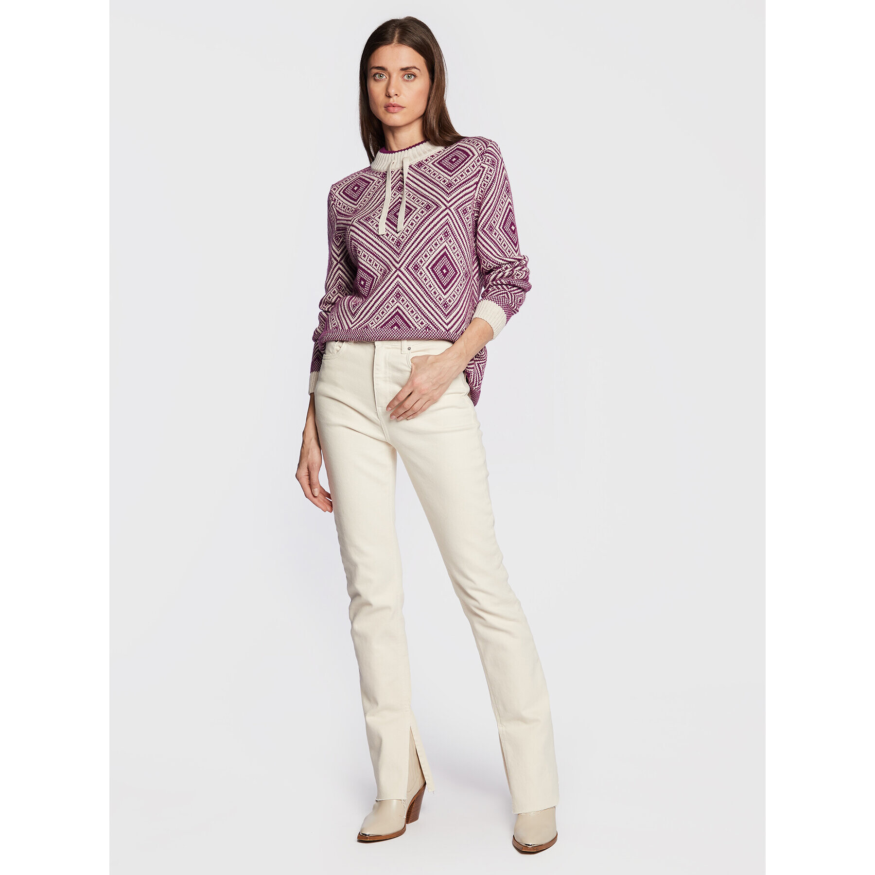 Olsen Пуловер Henny 11003872 Виолетов Regular Fit - Pepit.bg