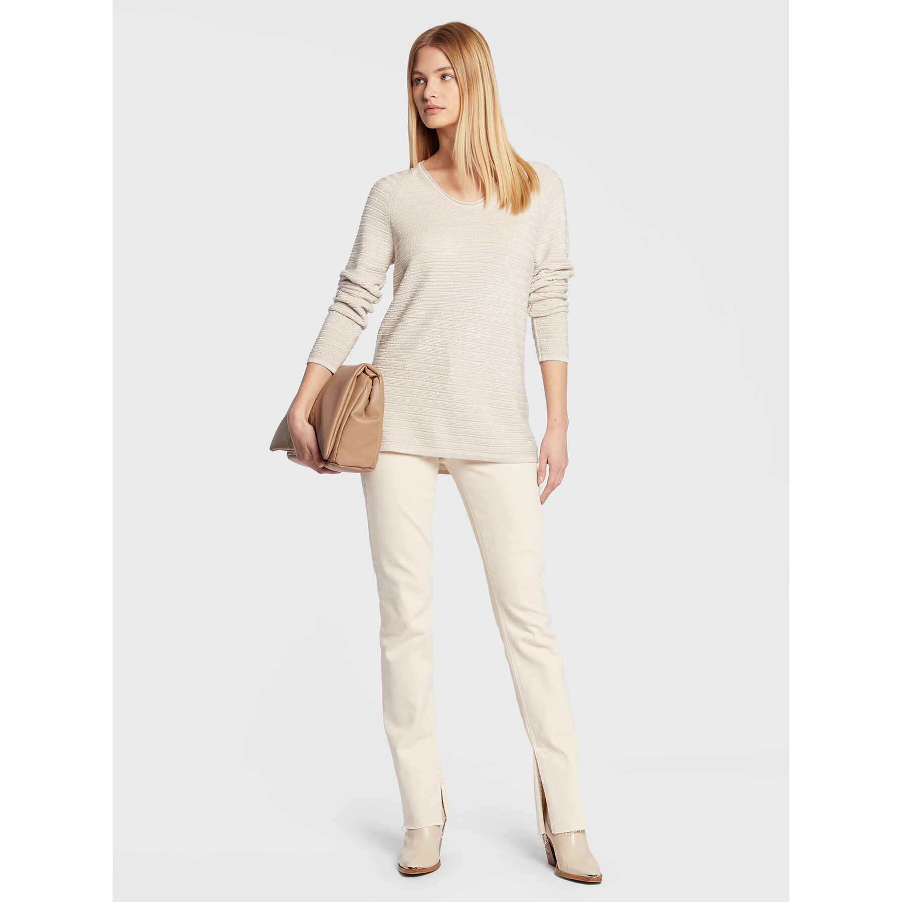 Olsen Пуловер Henny 11003936 Бежов Regular Fit - Pepit.bg