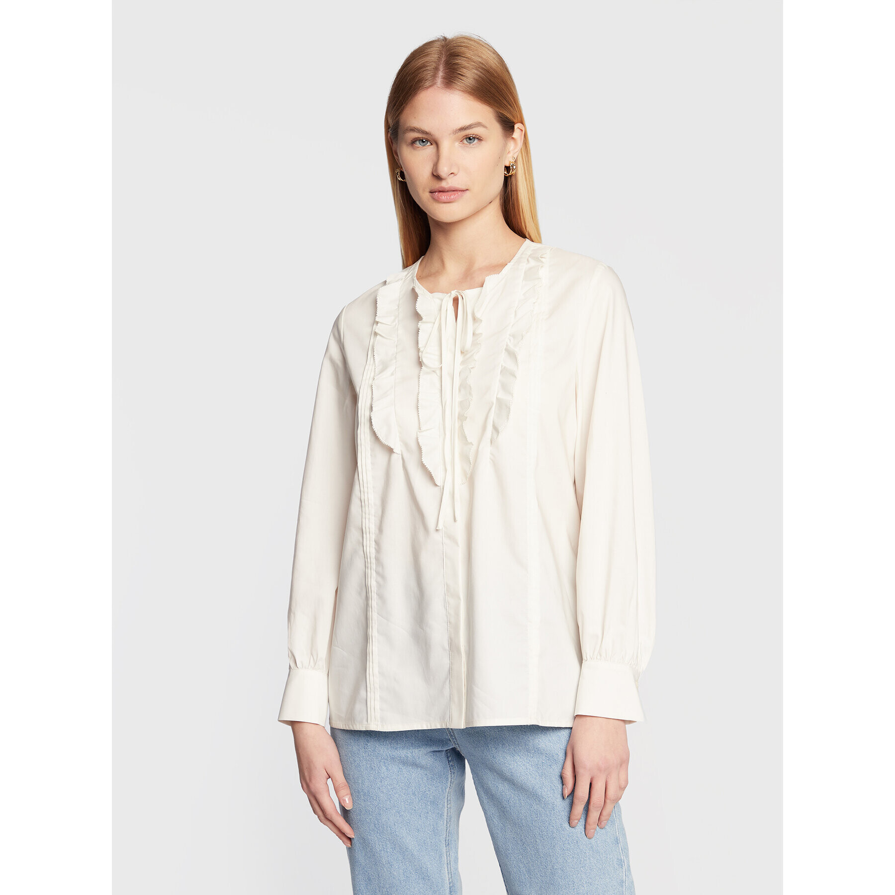 Olsen Риза Festive Spirit 12001756 Бял Regular Fit - Pepit.bg