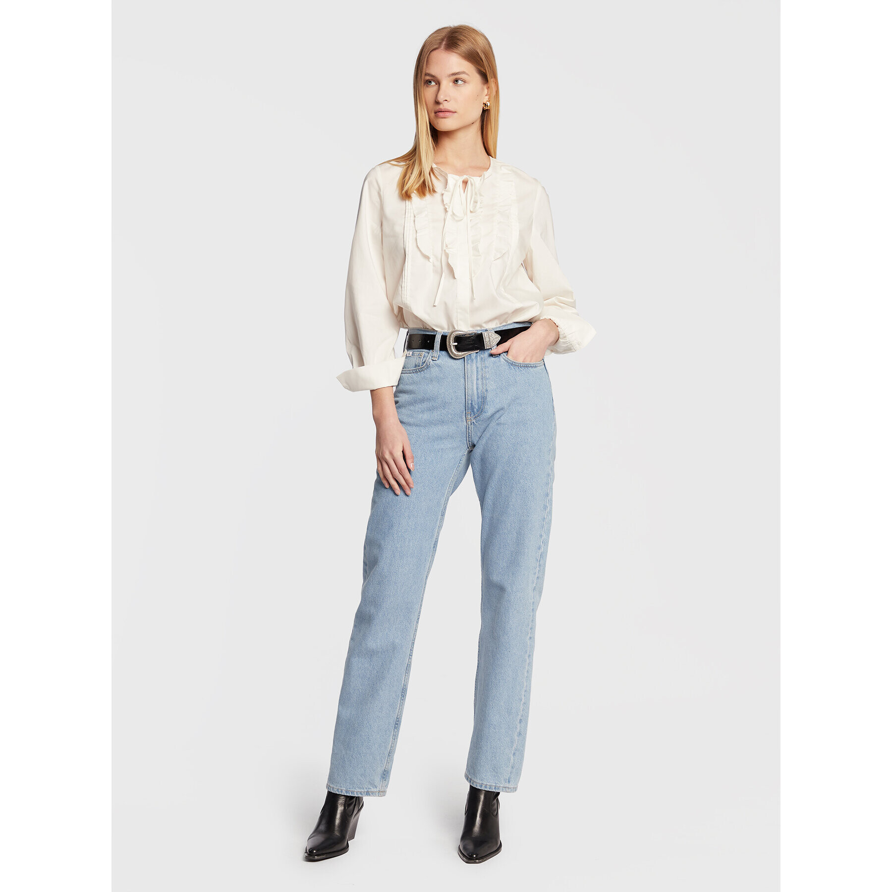 Olsen Риза Festive Spirit 12001756 Бял Regular Fit - Pepit.bg