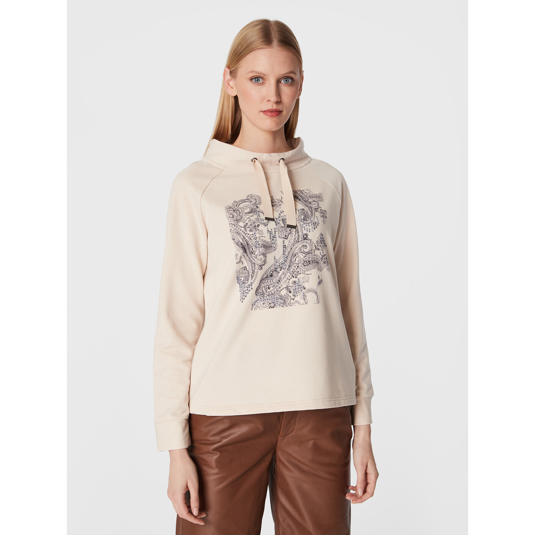 Olsen Суитшърт Cora 11201459 Бежов Relaxed Fit - Pepit.bg