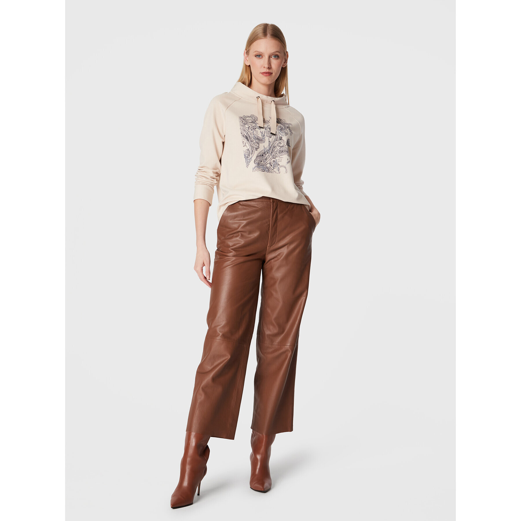 Olsen Суитшърт Cora 11201459 Бежов Relaxed Fit - Pepit.bg